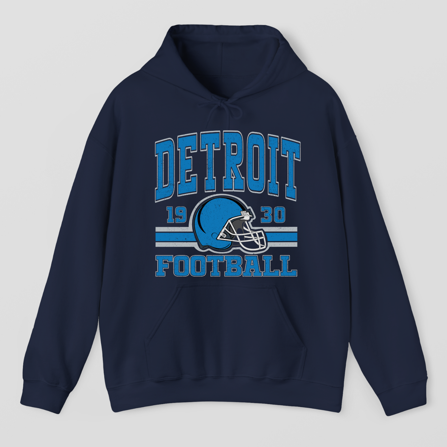 Vintage Style Detroit Football Hoodie