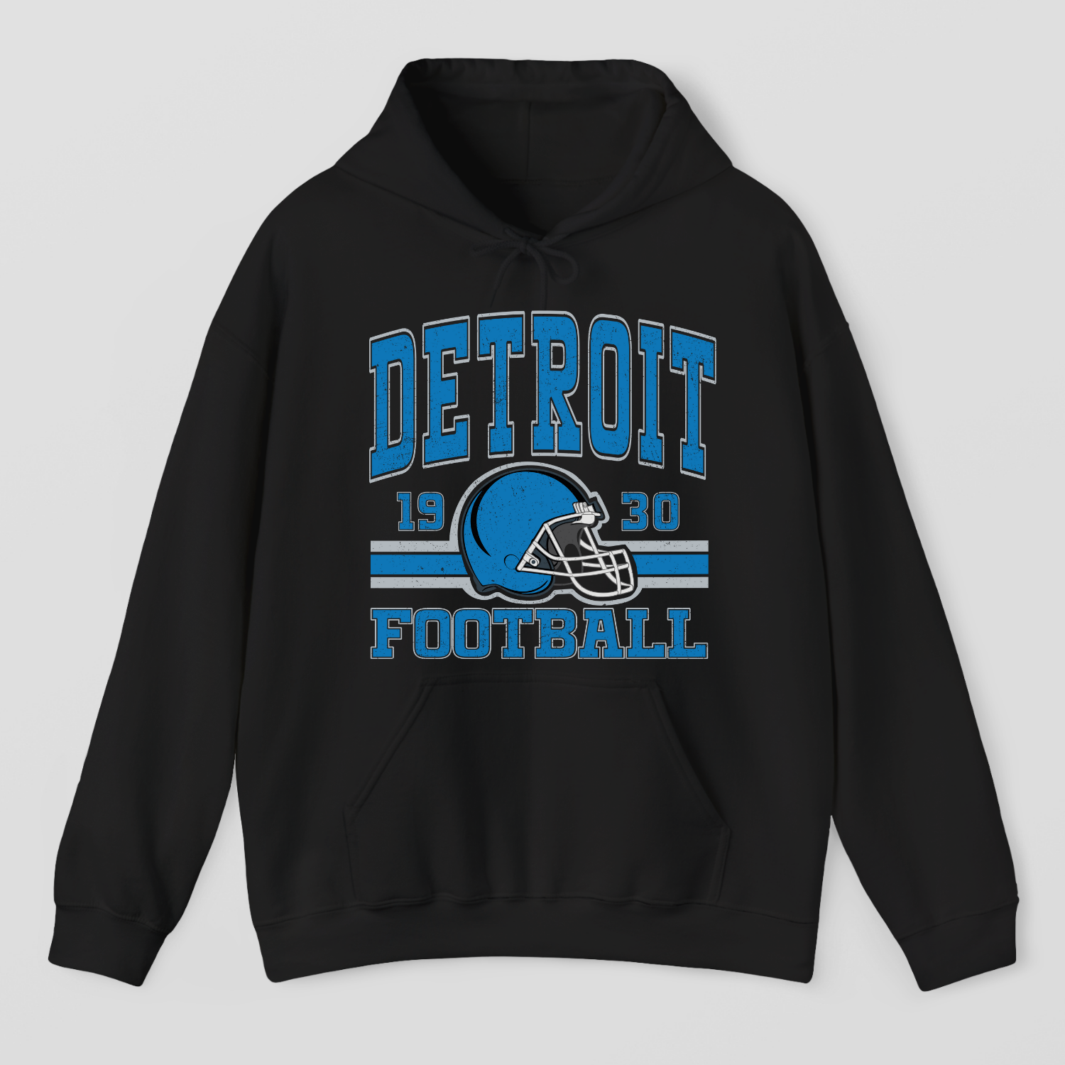 Vintage Style Detroit Football Hoodie