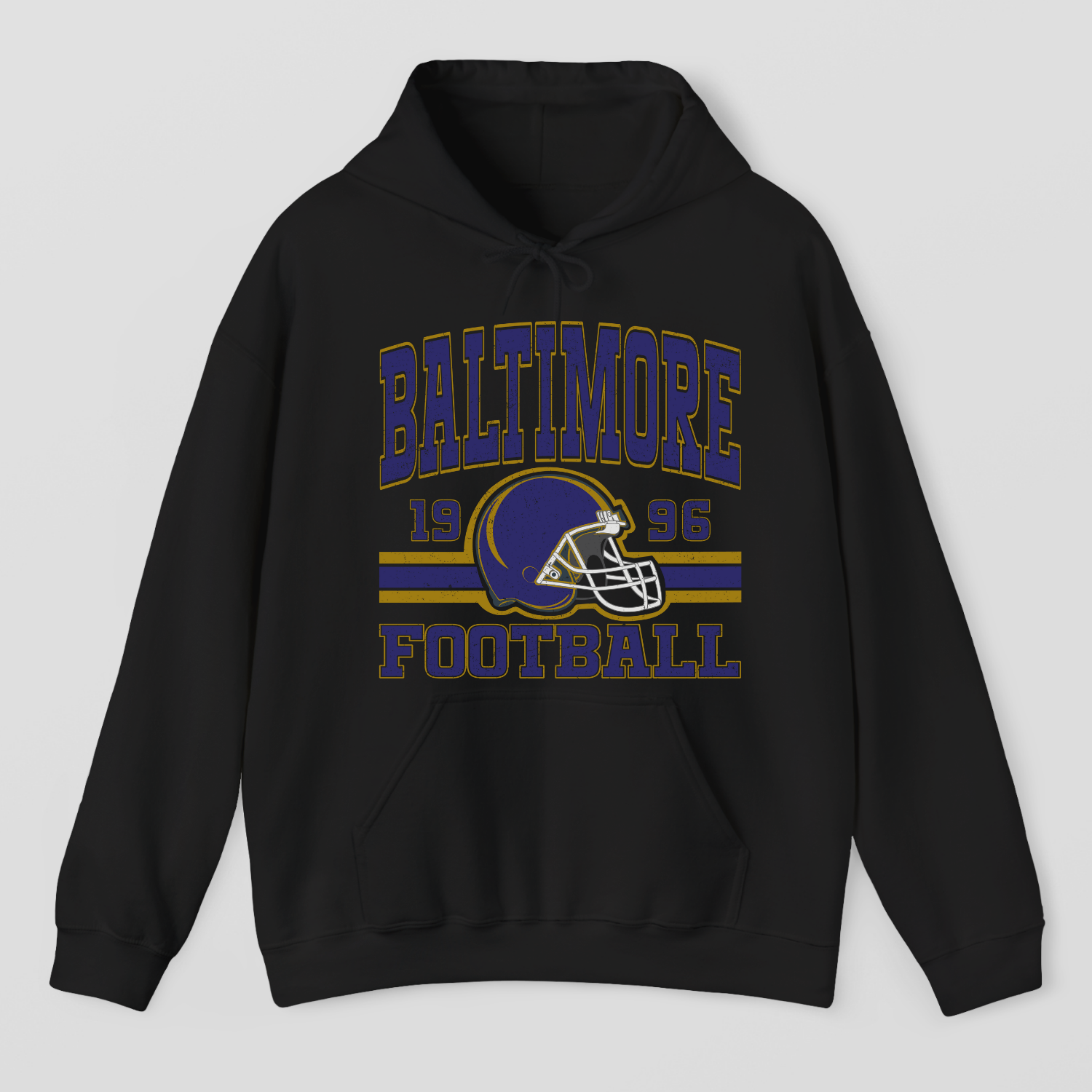 Vintage Style Baltimore Football Hoodie