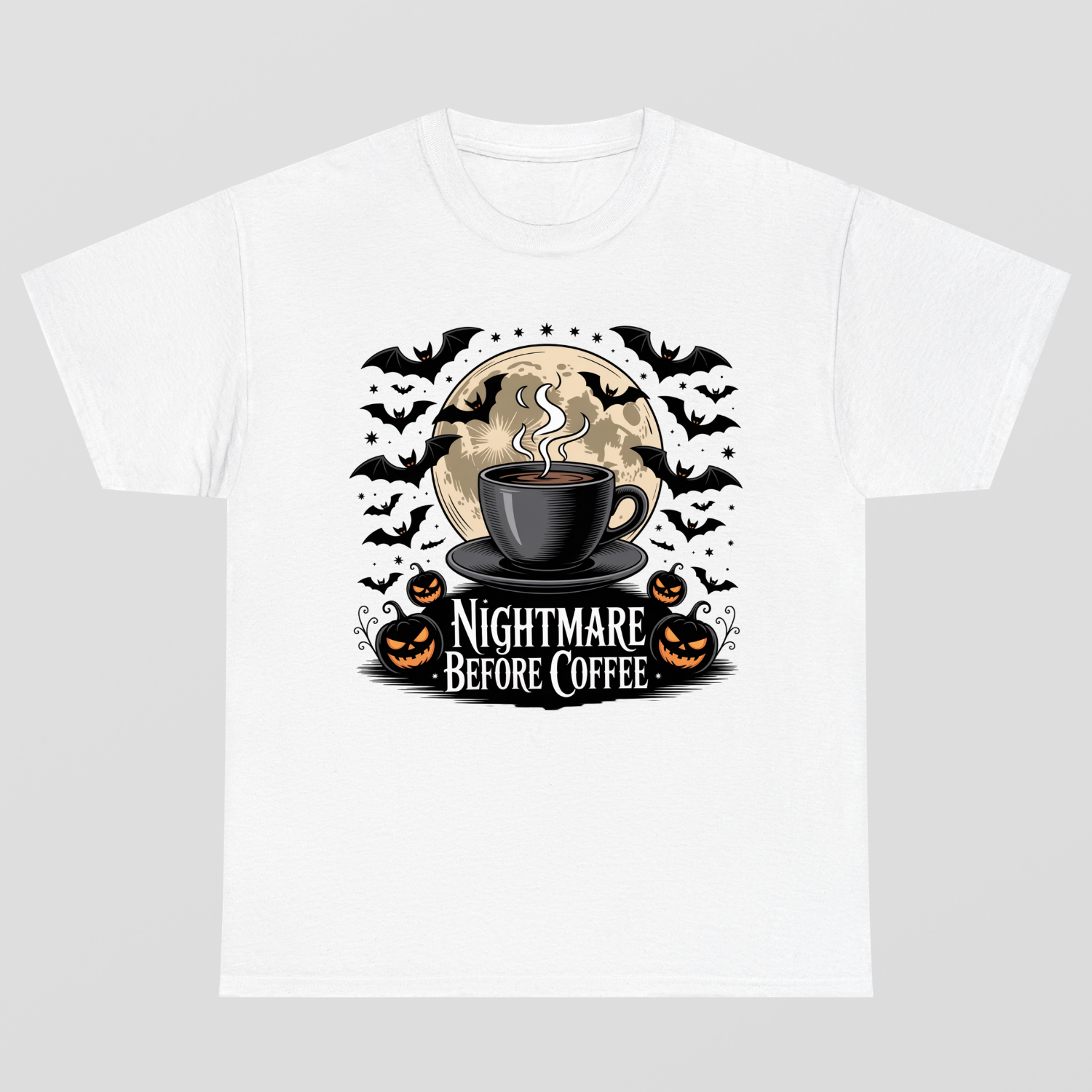 Nightmare Before Coffe Halloween T-Shirt