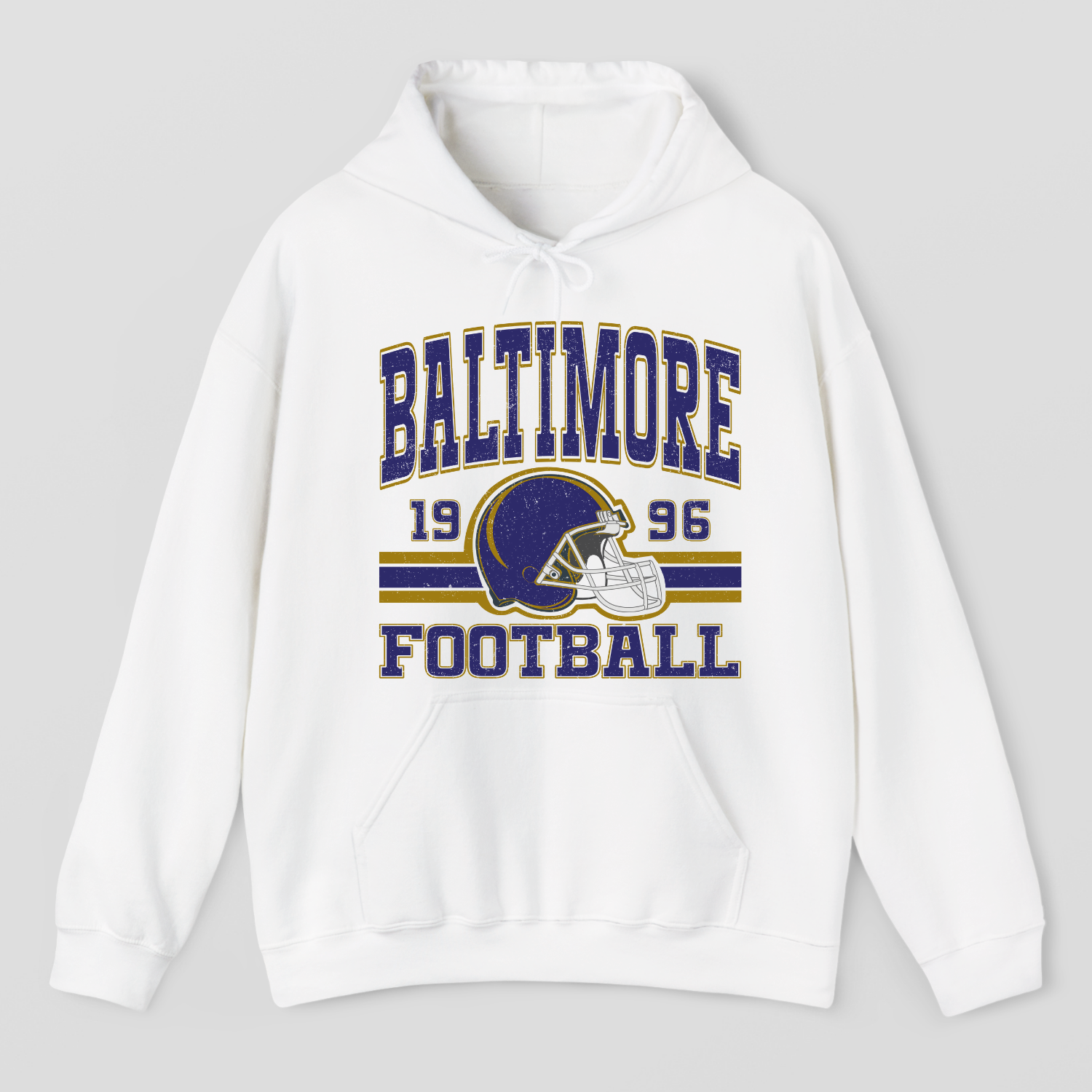 Vintage Style Baltimore Football Hoodie
