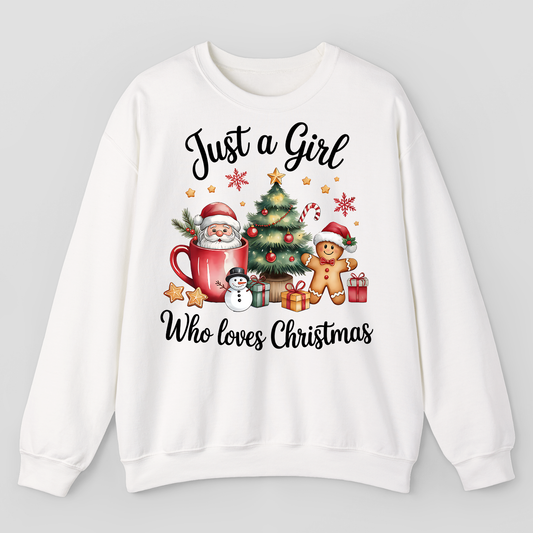 Just A Girl Who Loves Christmas Sweatshirt