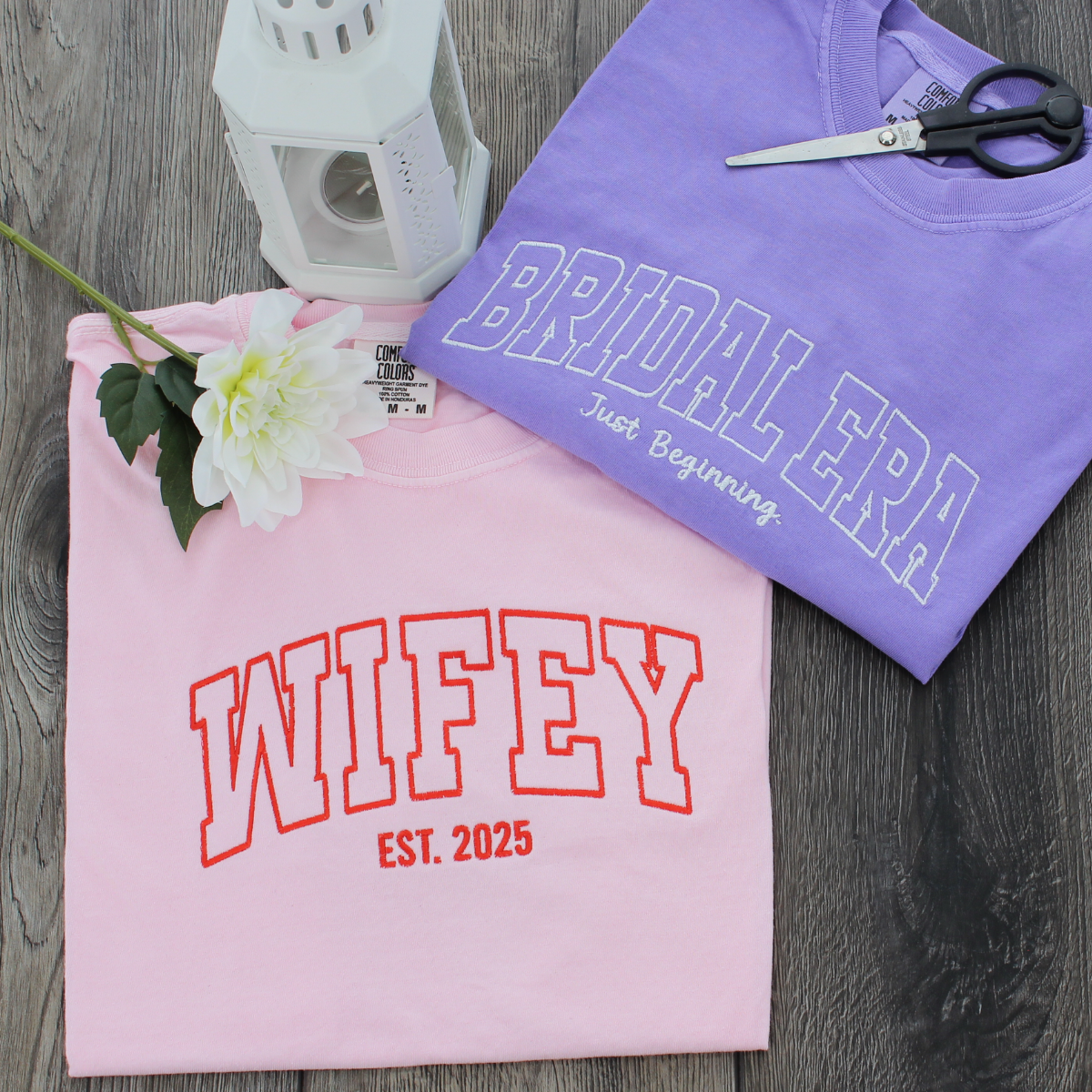 Comfort Colors Custom Varsity Text Sweatshirt