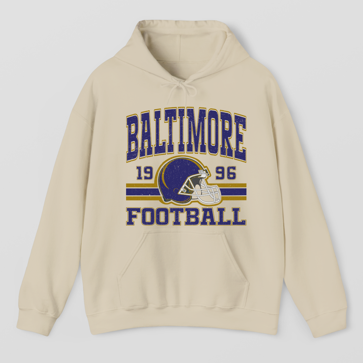 Vintage Style Baltimore Football Hoodie