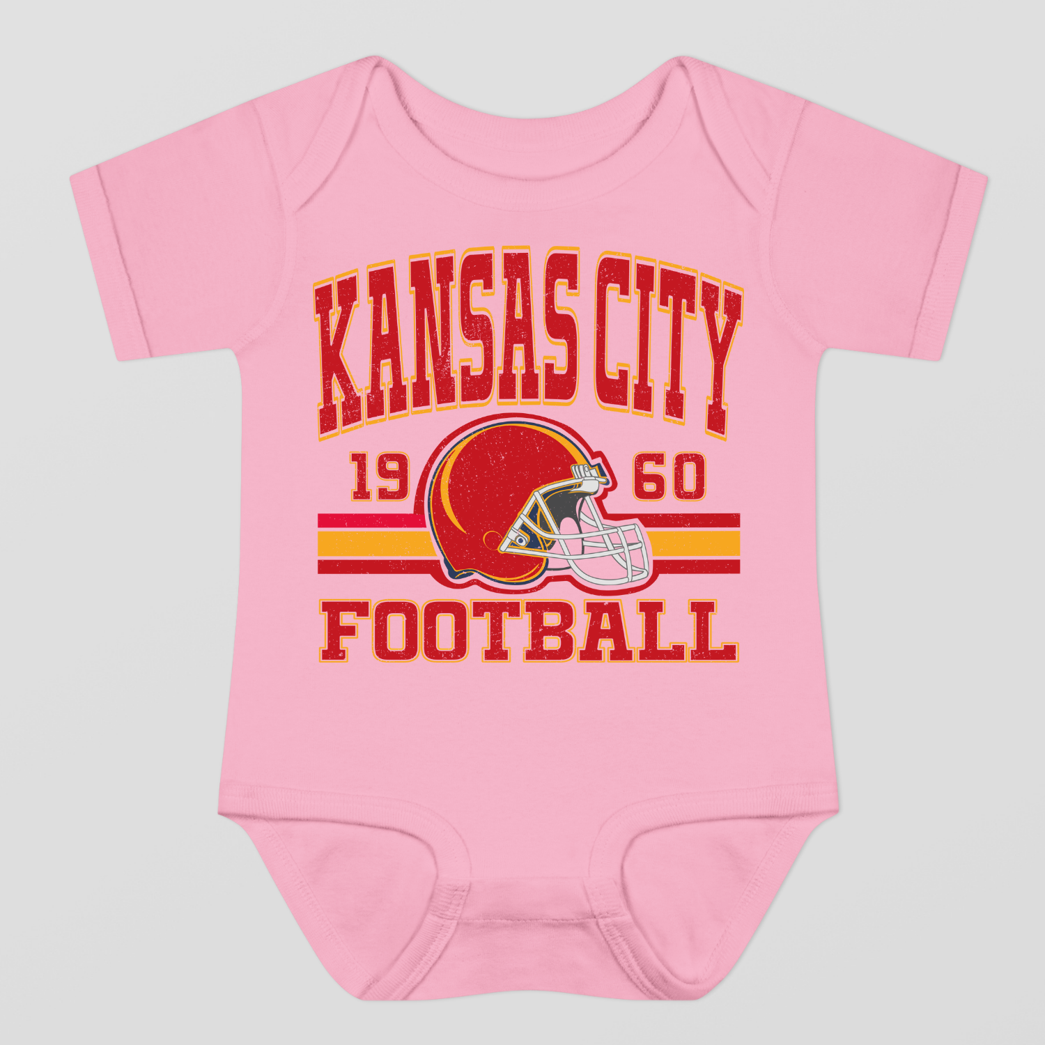 Vintage Style Kansas City Football Baby Bodysuit