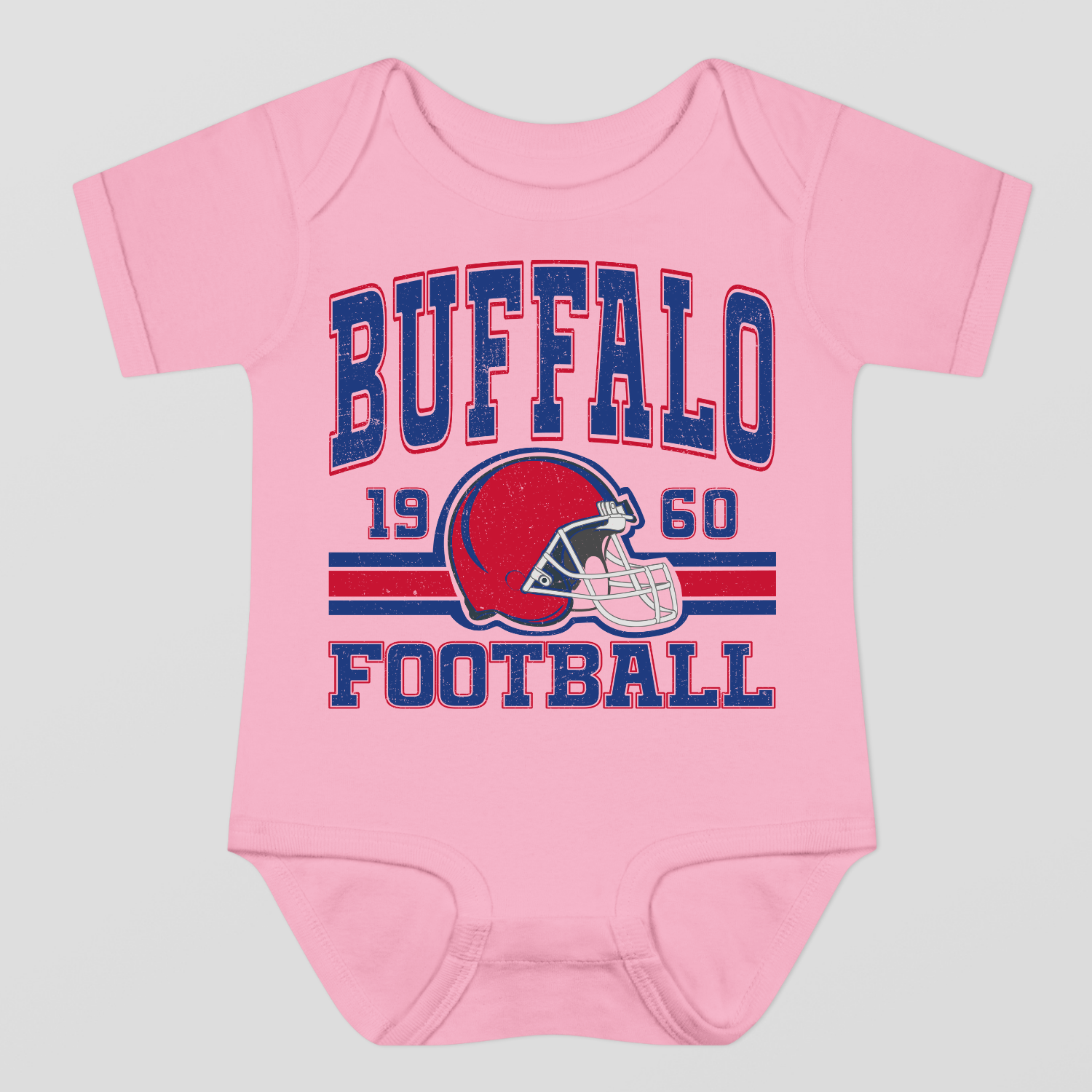 Vintage Style Buffalo Football Baby Bodysuit