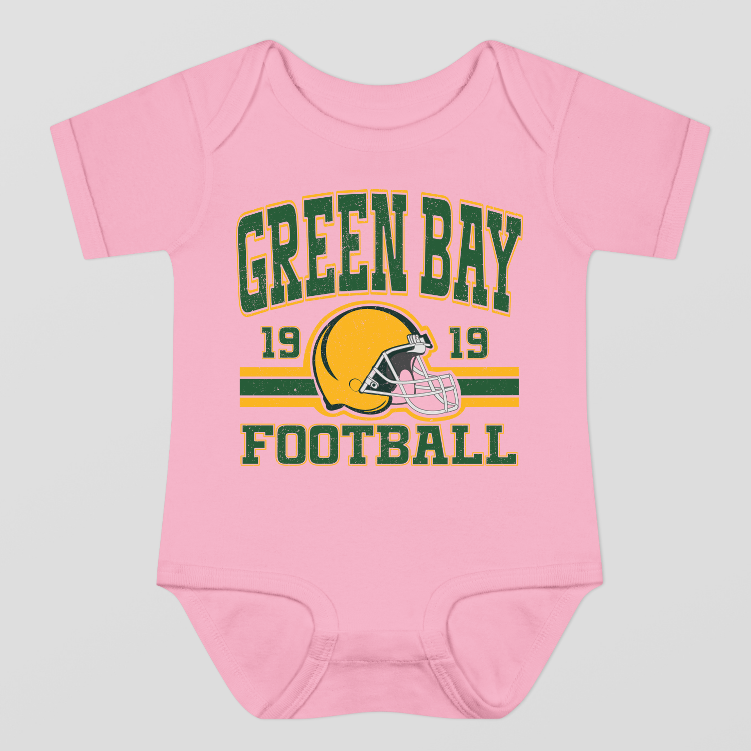 Vintage Style Green Bay Football Baby Bodysuit