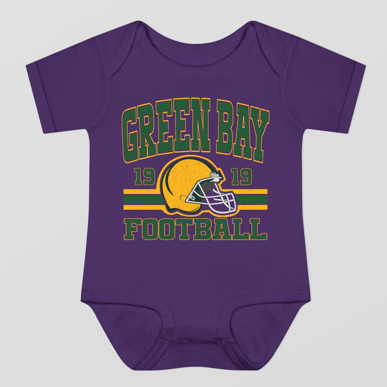Vintage Style Green Bay Football Baby Bodysuit