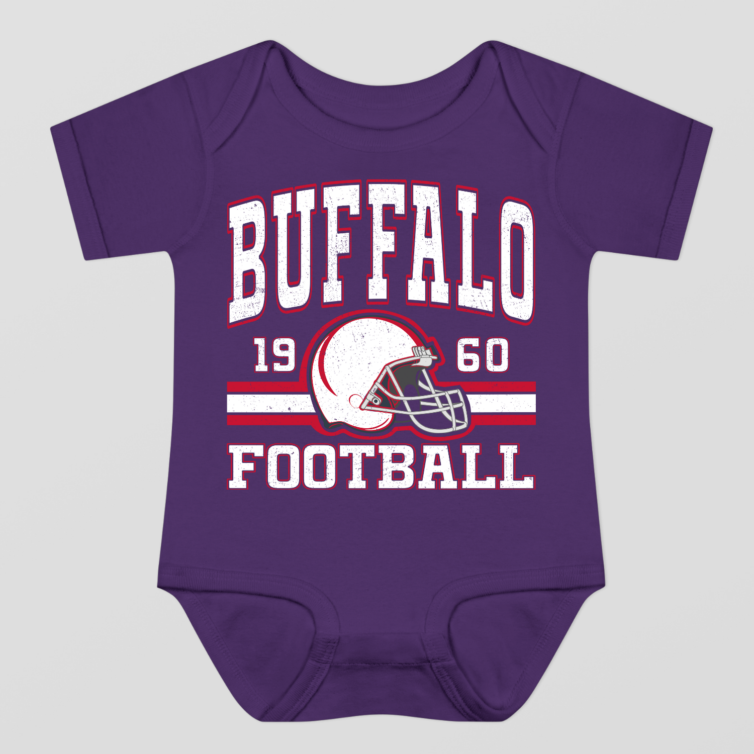 Vintage Style Buffalo Football Baby Bodysuit