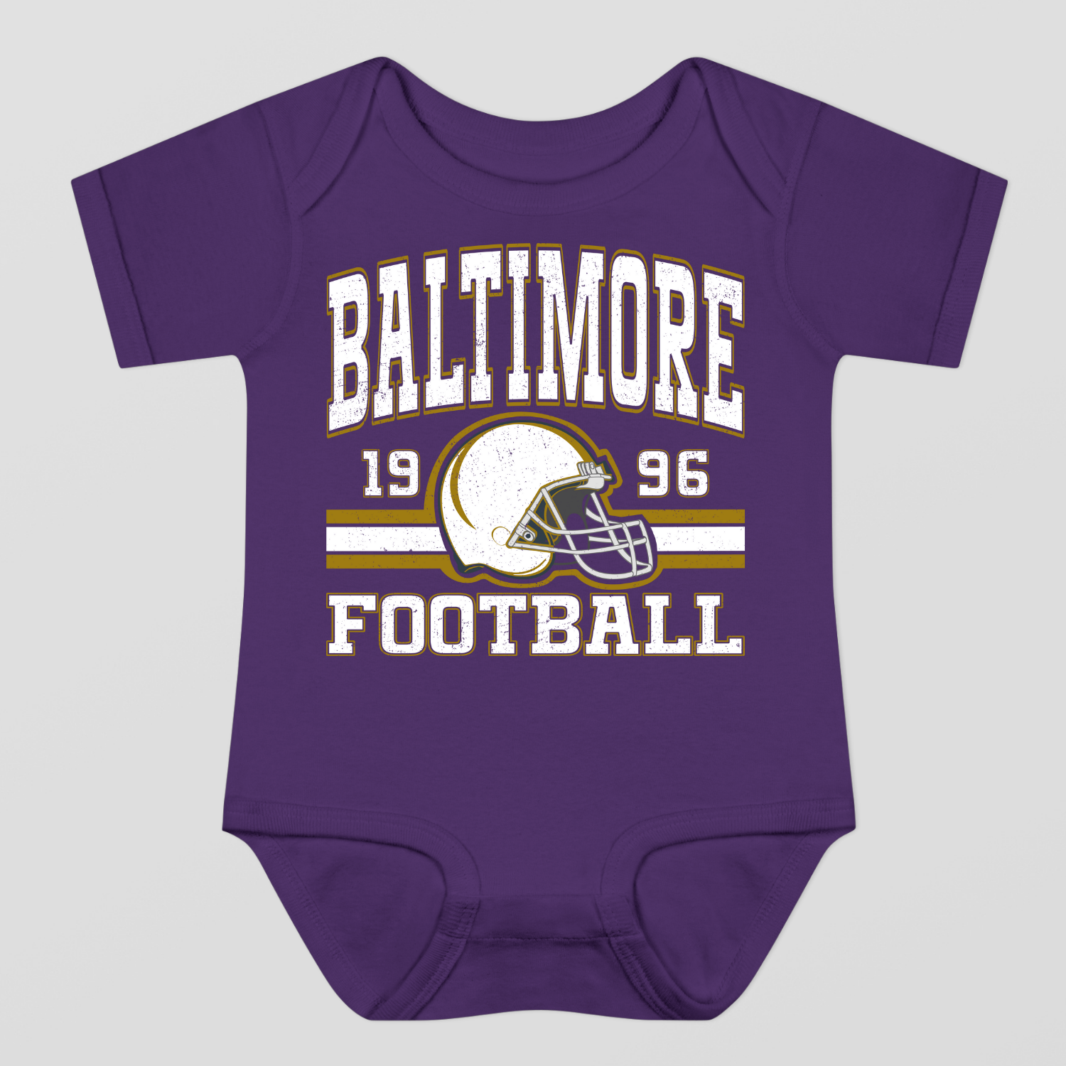 Vintage Style Baltimore Football Baby Bodysuit