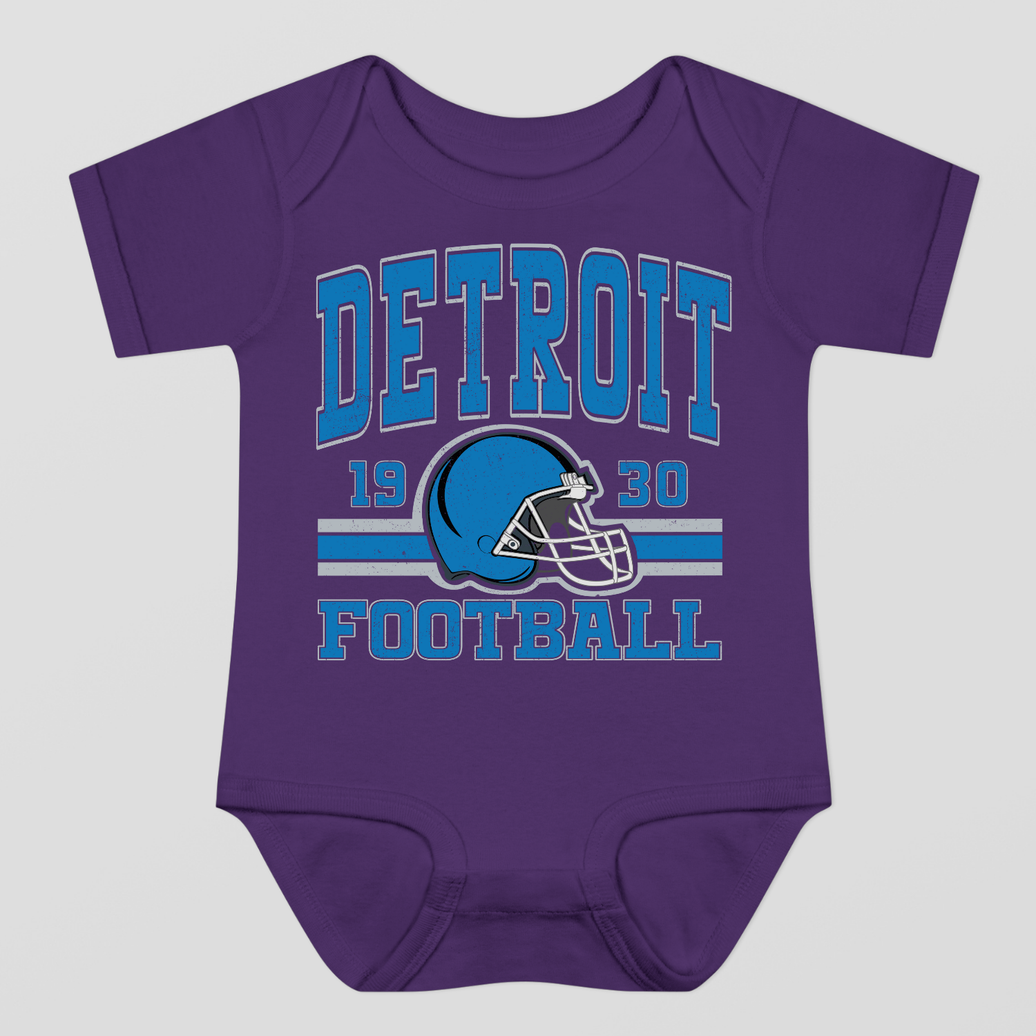 Vintage Style Detroit Football Baby Bodysuit