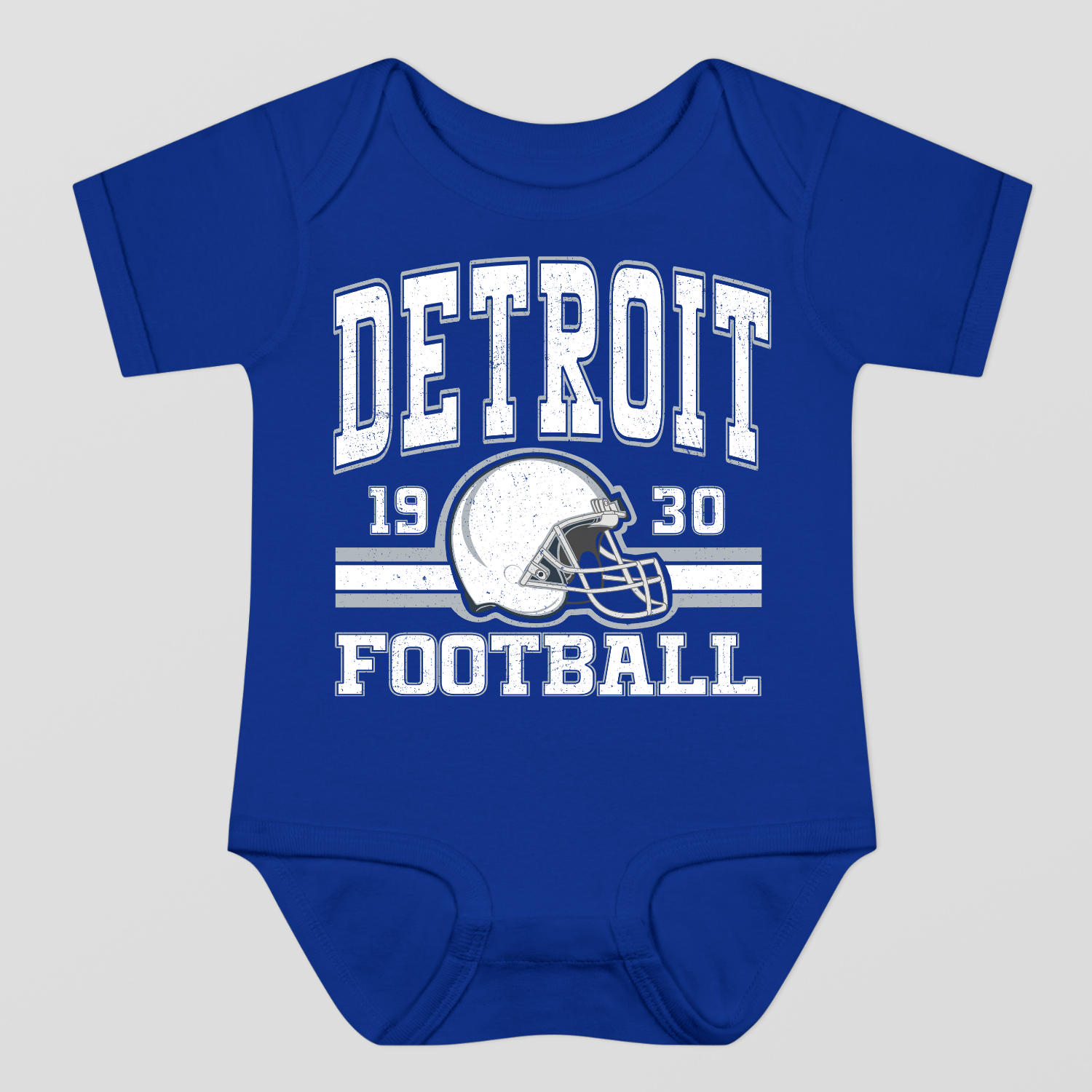 Vintage Style Detroit Football Baby Bodysuit