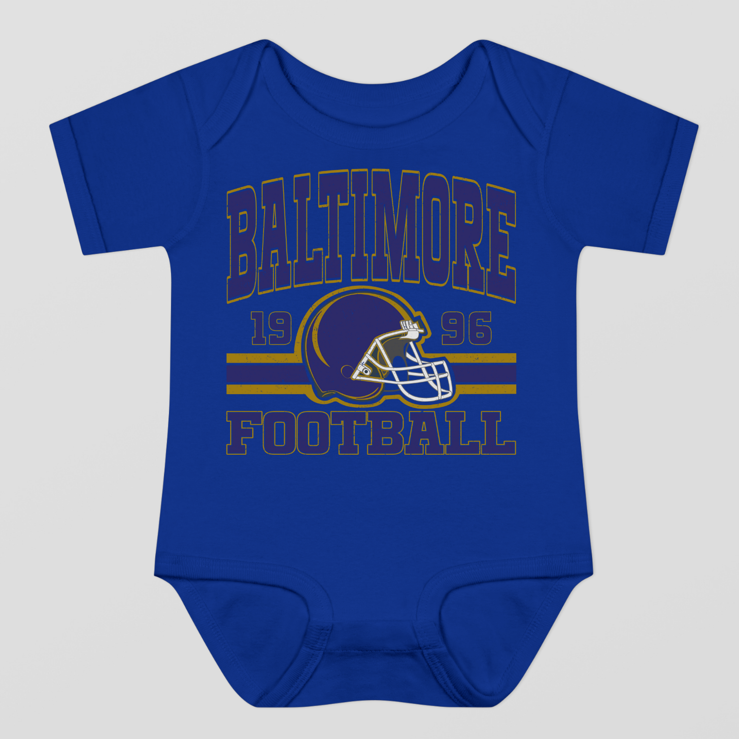 Vintage Style Baltimore Football Baby Bodysuit