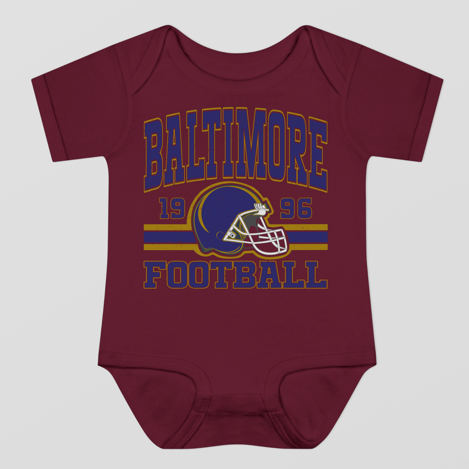 Vintage Style Baltimore Football Baby Bodysuit