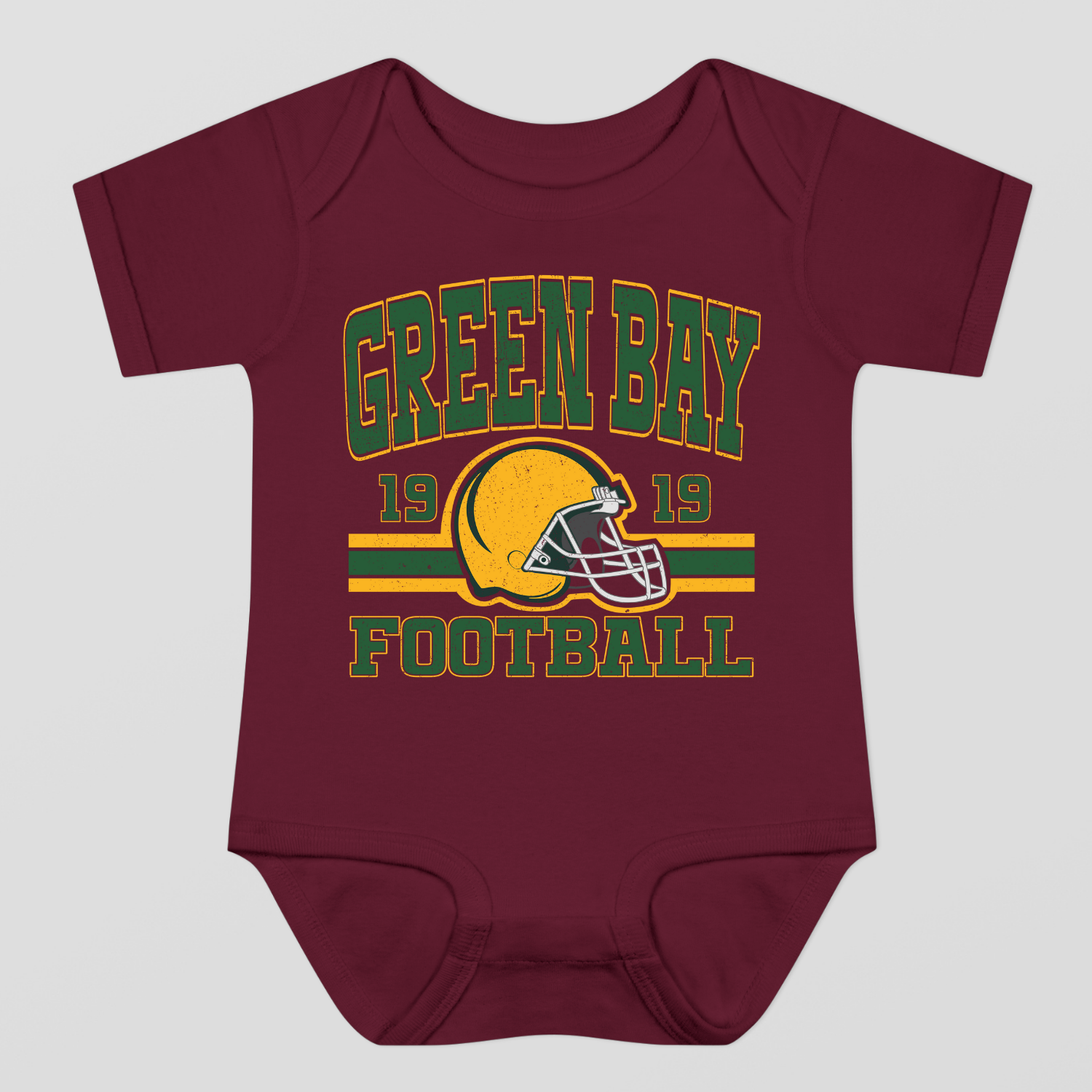 Vintage Style Green Bay Football Baby Bodysuit
