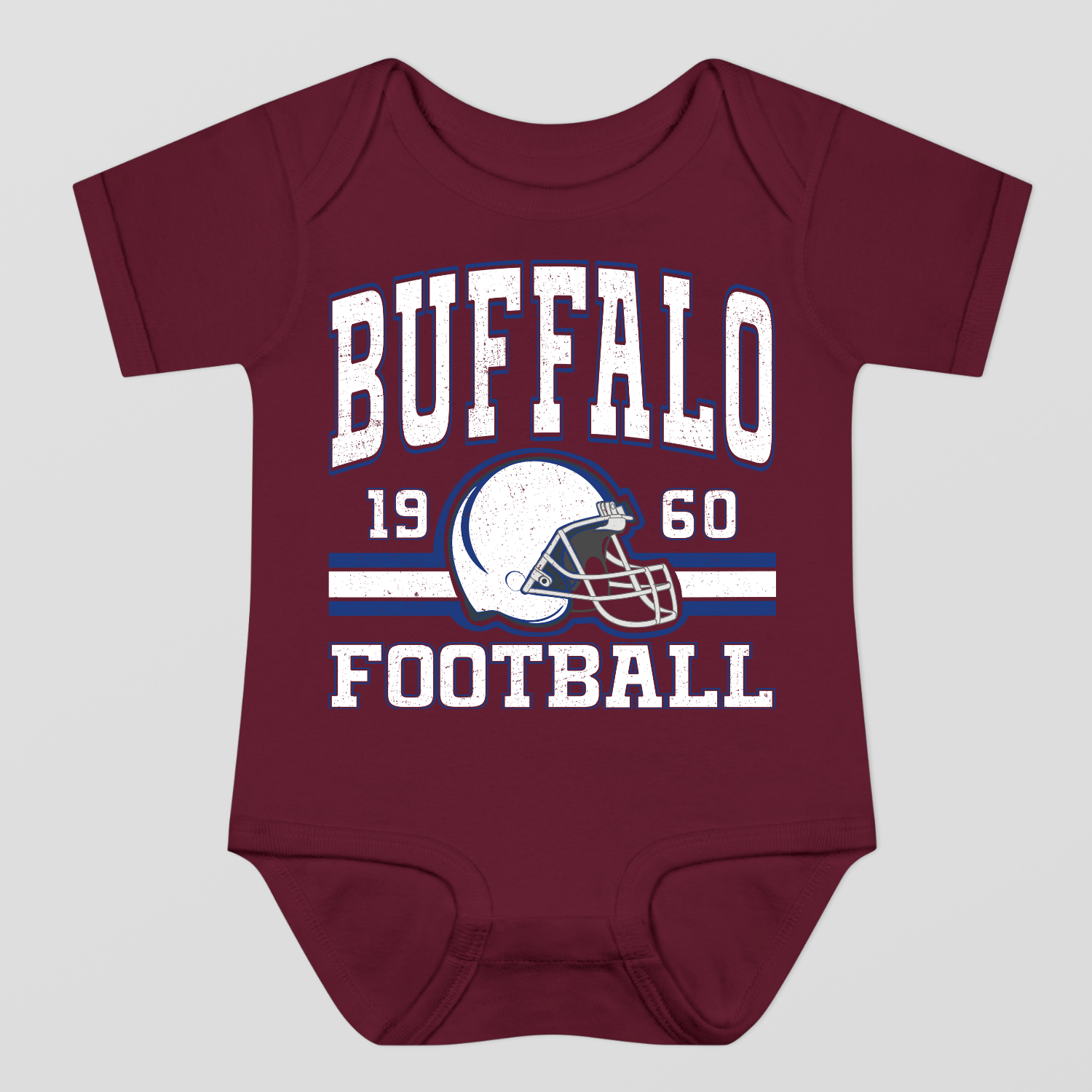 Vintage Style Buffalo Football Baby Bodysuit