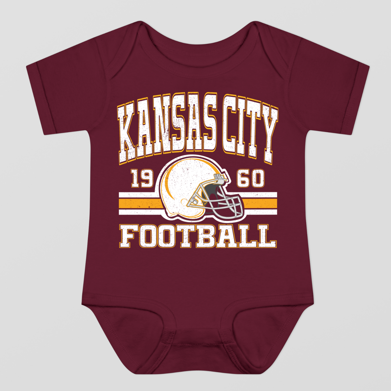 Vintage Style Kansas City Football Baby Bodysuit