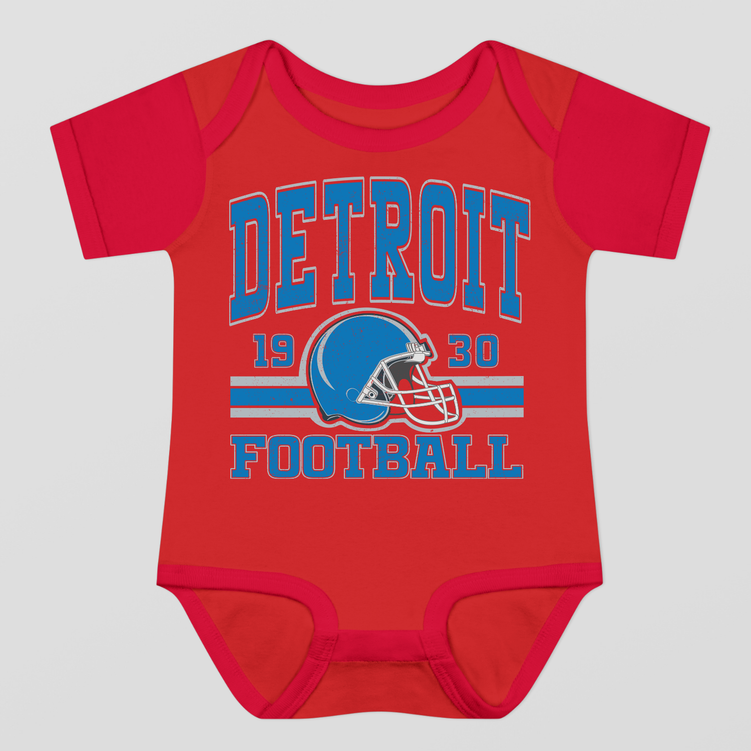 Vintage Style Detroit Football Baby Bodysuit