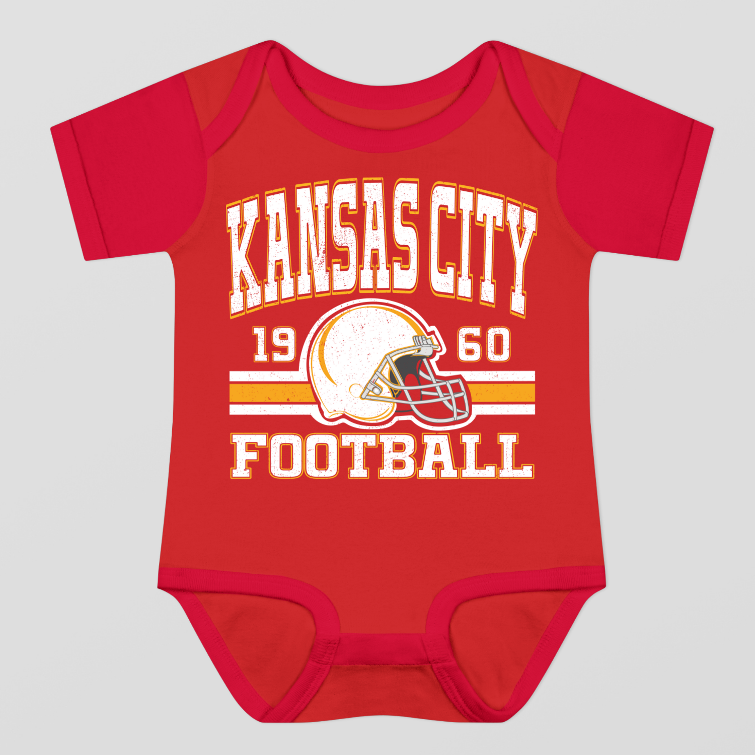 Vintage Style Kansas City Football Baby Bodysuit