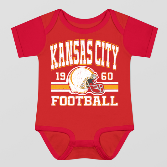 Vintage Style Kansas City Football Baby Bodysuit