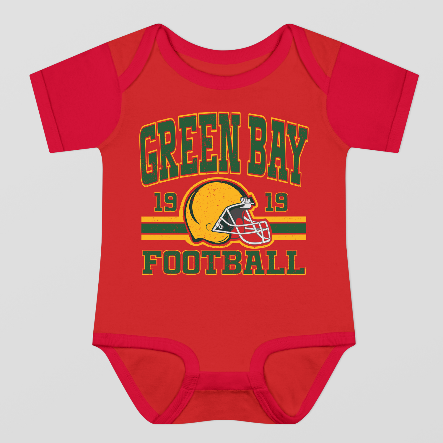 Vintage Style Green Bay Football Baby Bodysuit