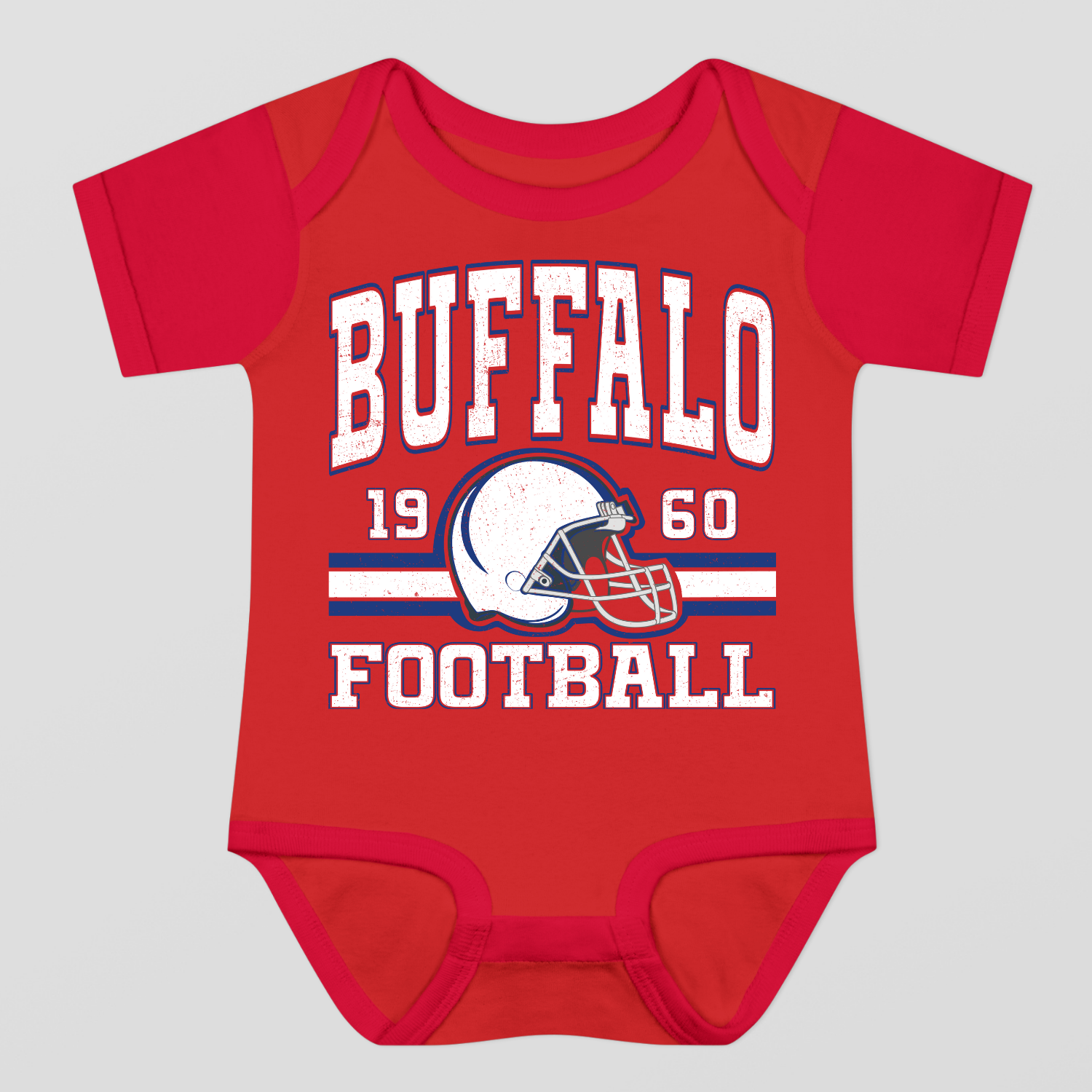 Vintage Style Buffalo Football Baby Bodysuit