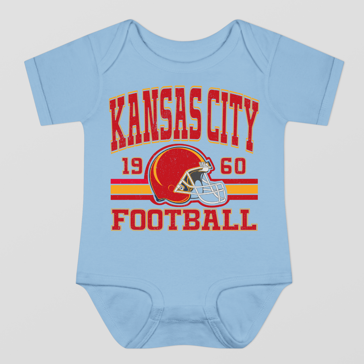 Vintage Style Kansas City Football Baby Bodysuit