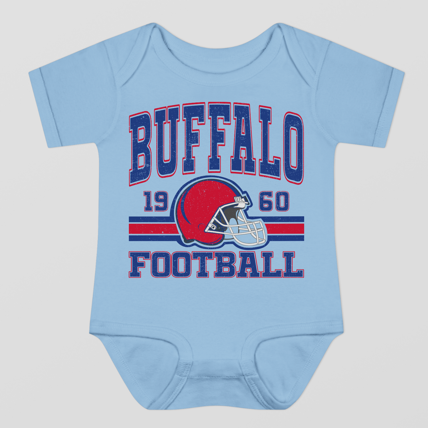 Vintage Style Buffalo Football Baby Bodysuit