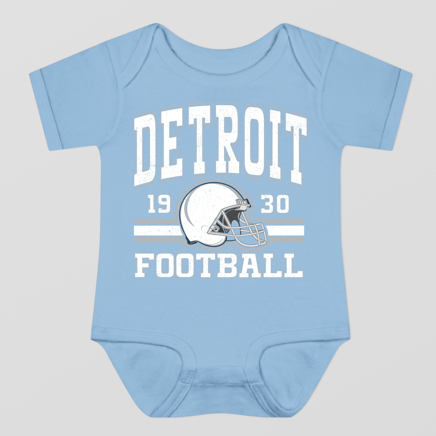 Vintage Style Detroit Football Baby Bodysuit