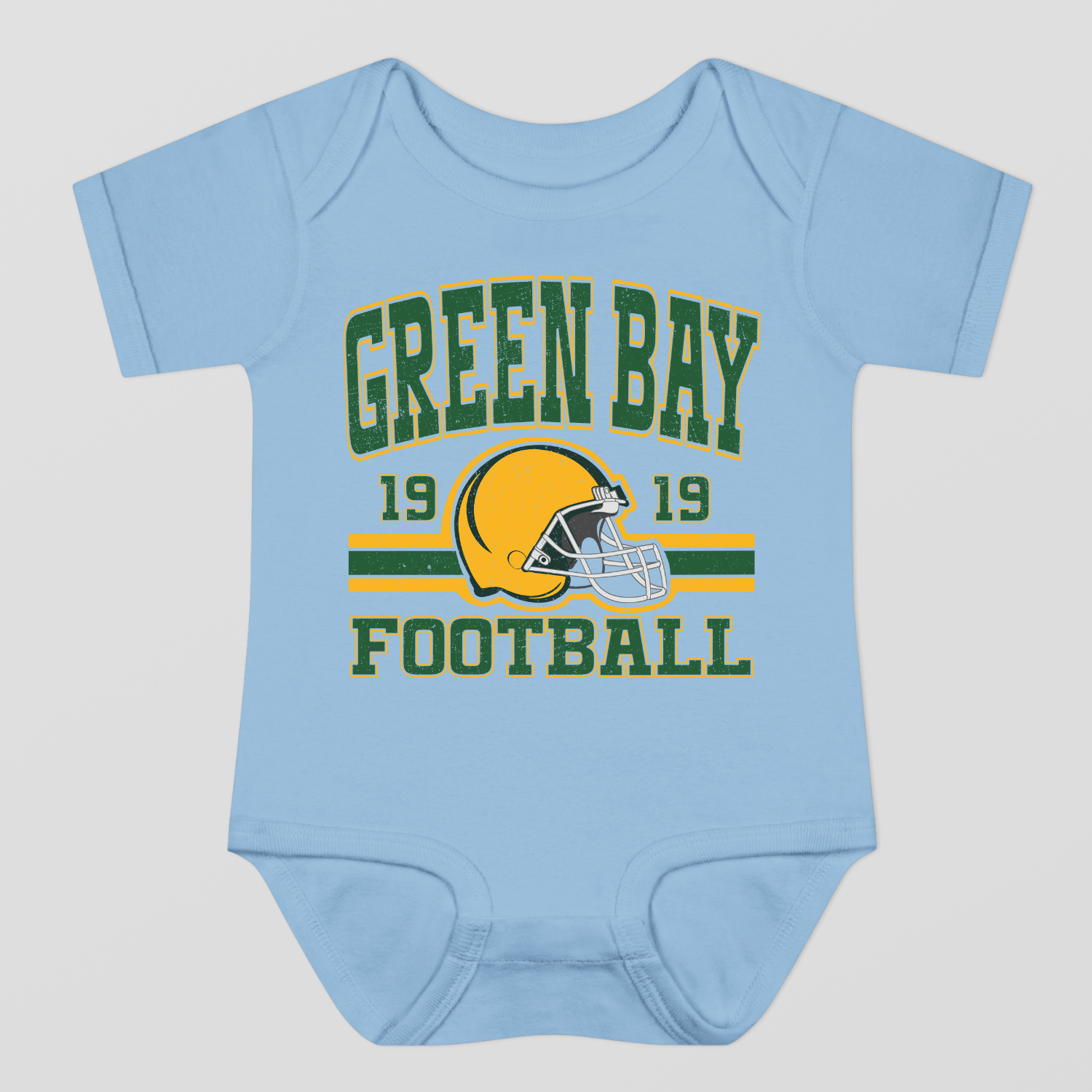 Vintage Style Green Bay Football Baby Bodysuit