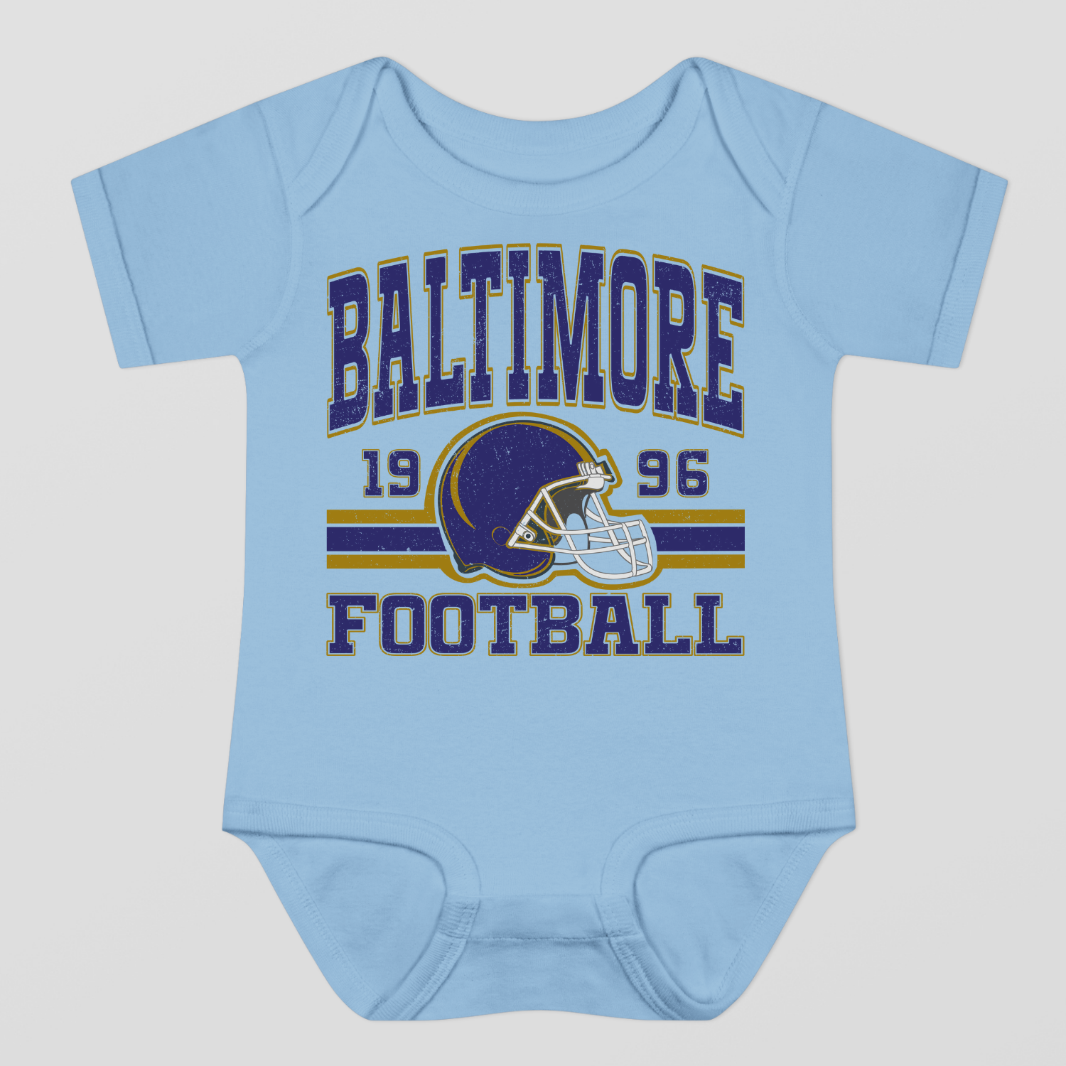Vintage Style Baltimore Football Baby Bodysuit