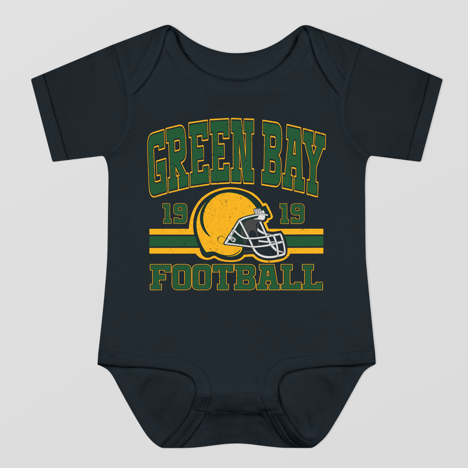 Vintage Style Green Bay Football Baby Bodysuit