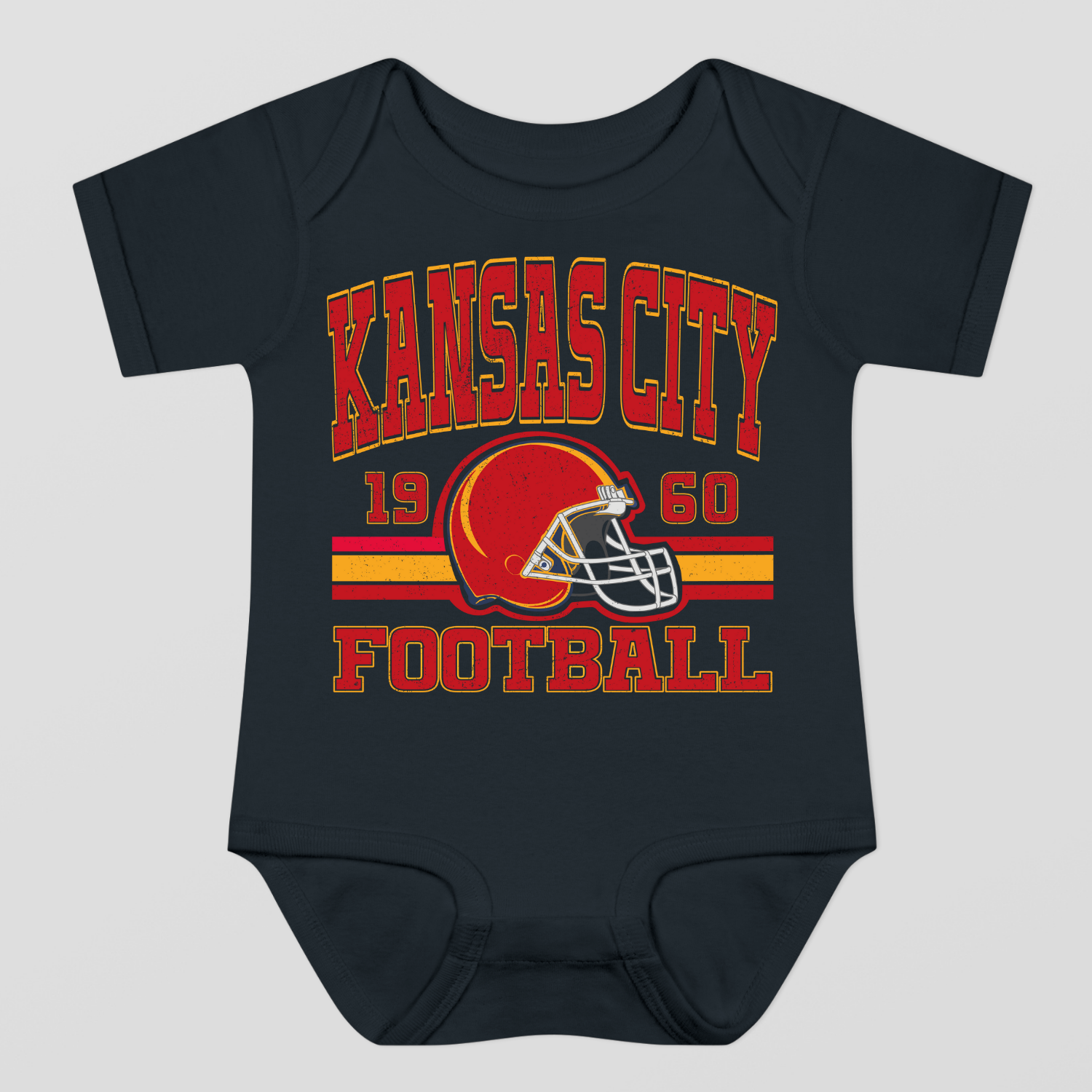 Vintage Style Kansas City Football Baby Bodysuit