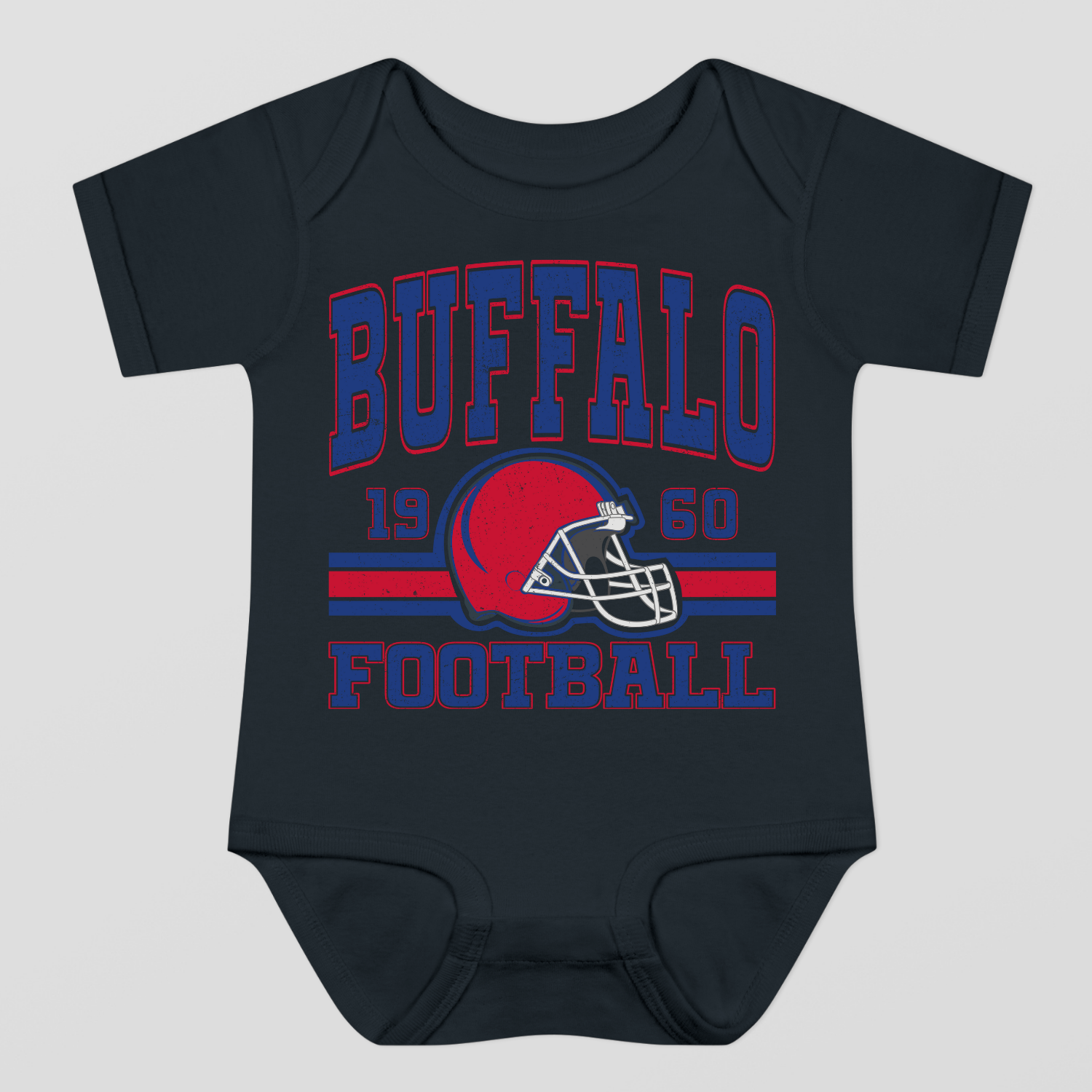 Vintage Style Buffalo Football Baby Bodysuit