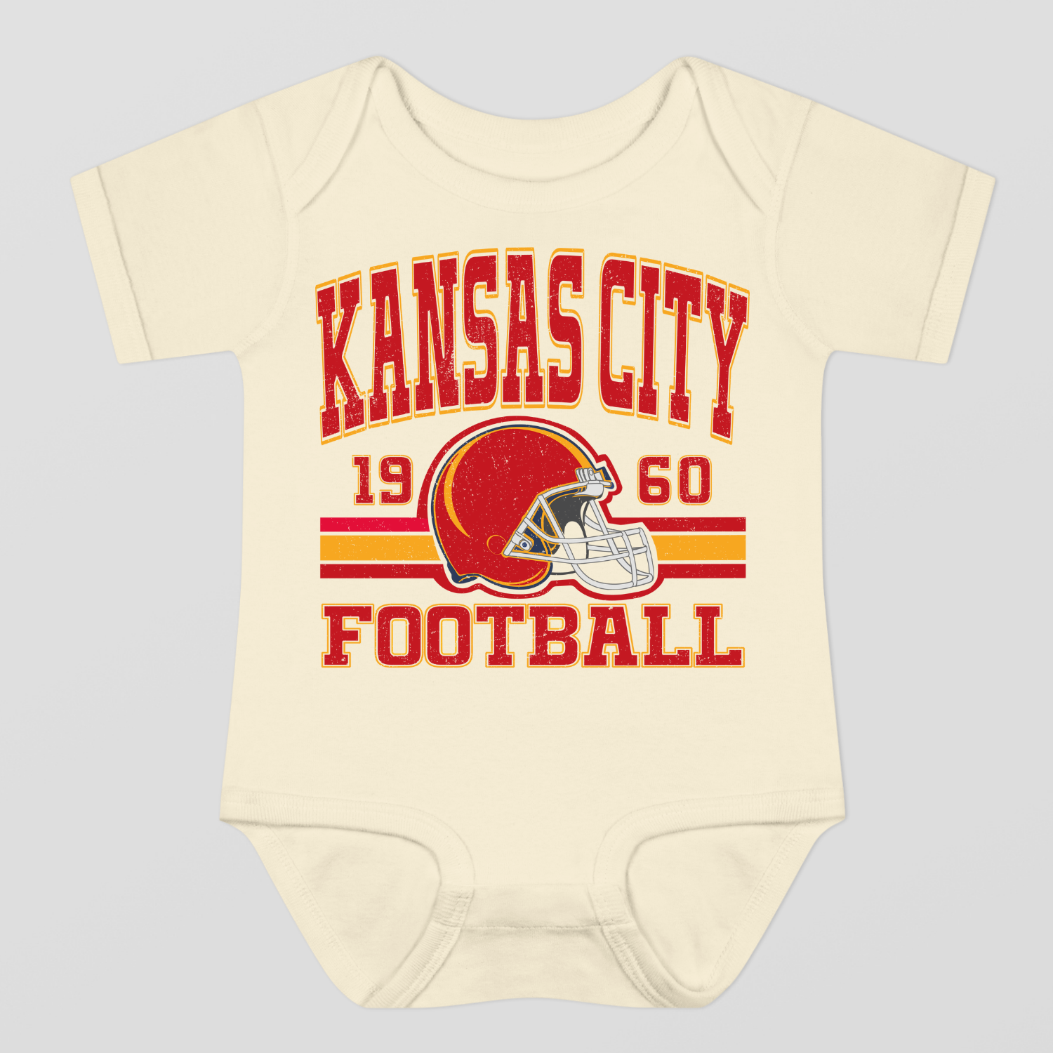 Vintage Style Kansas City Football Baby Bodysuit