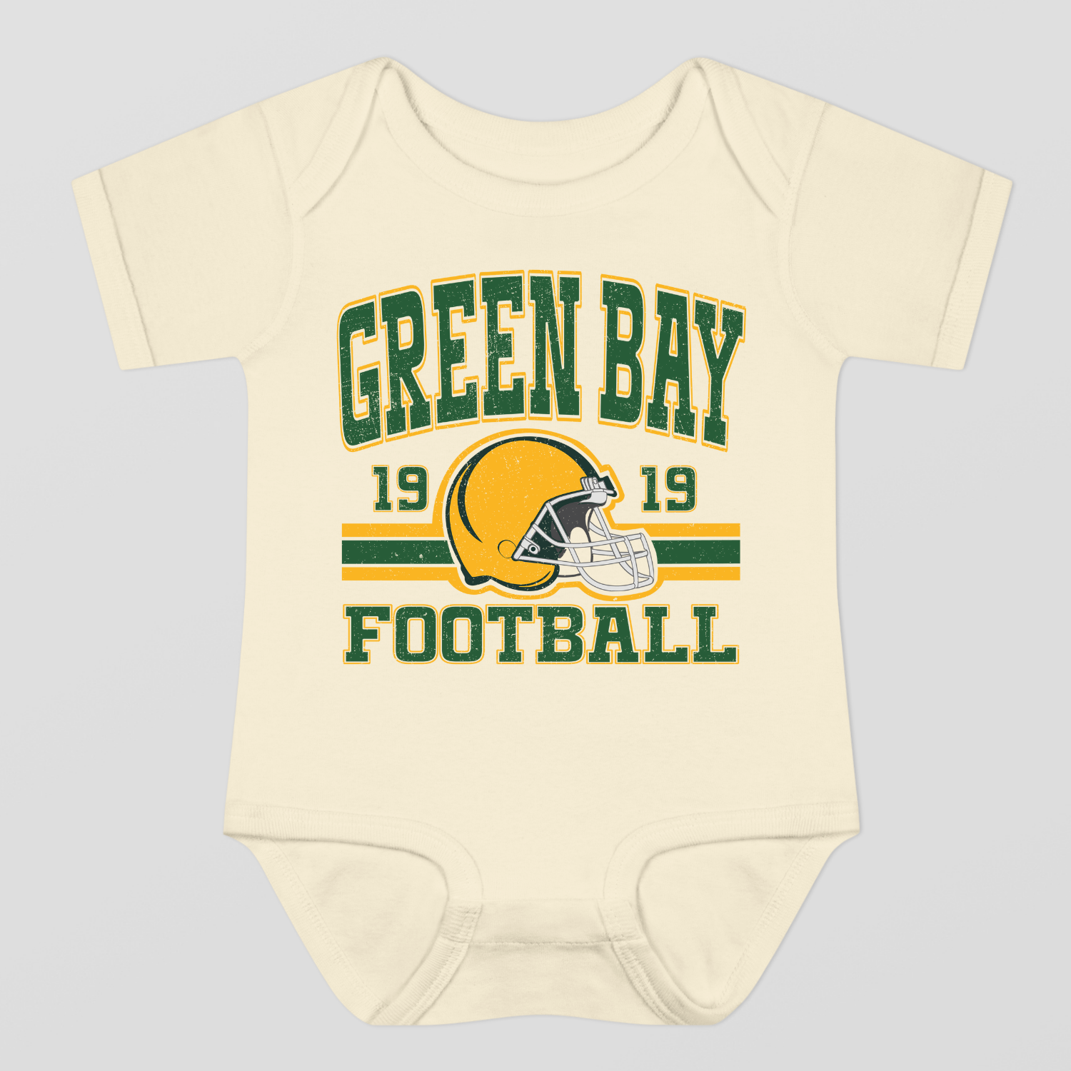 Vintage Style Green Bay Football Baby Bodysuit