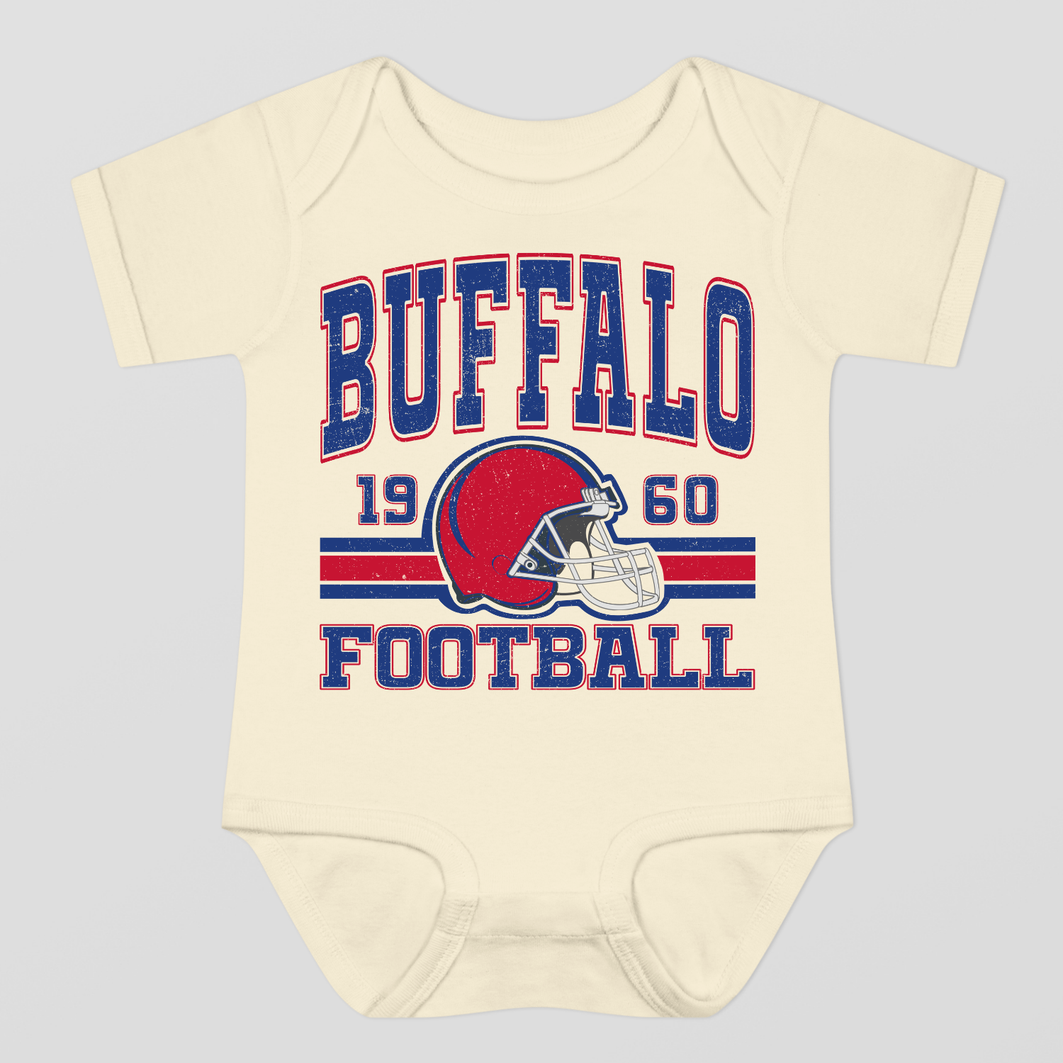 Vintage Style Buffalo Football Baby Bodysuit