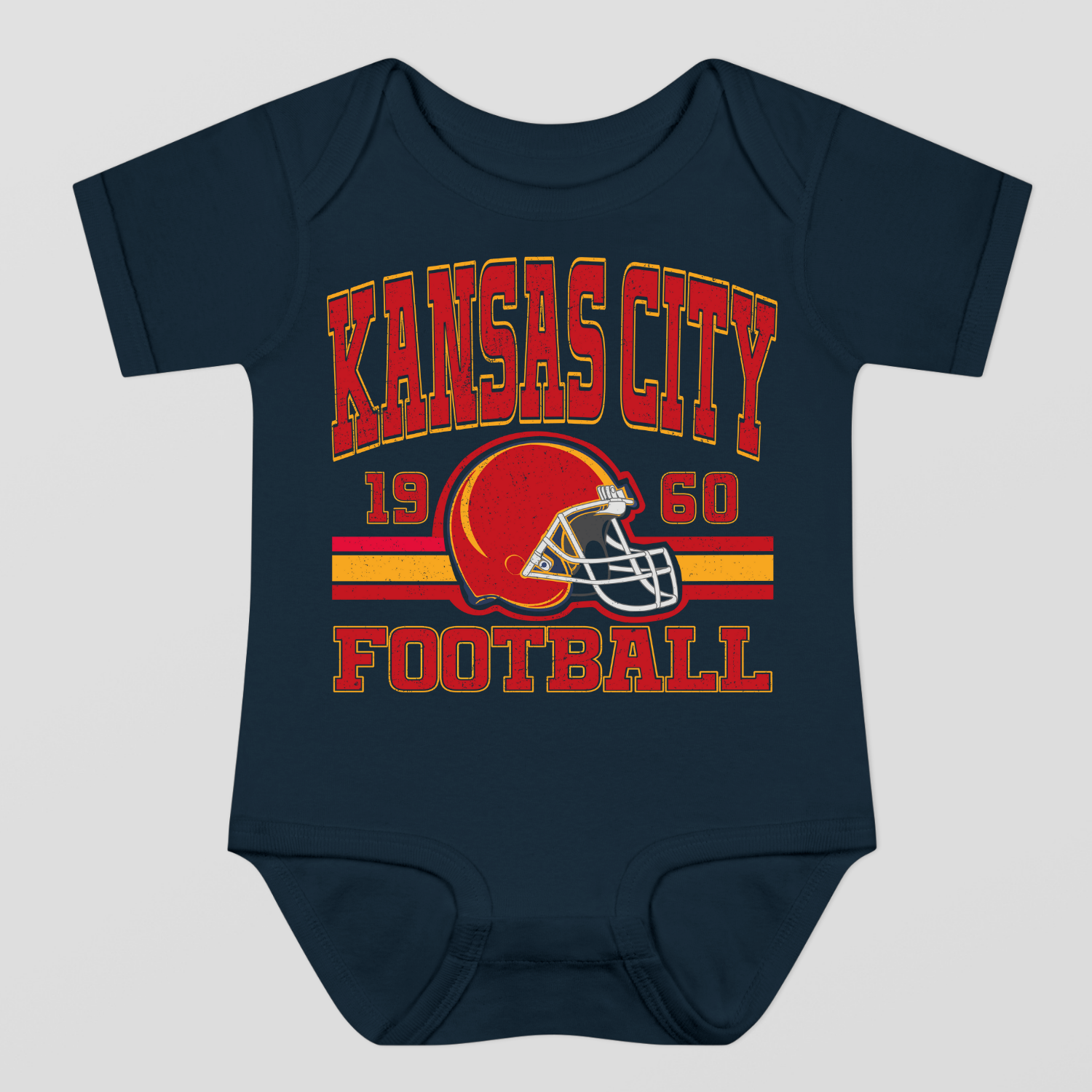 Vintage Style Kansas City Football Baby Bodysuit