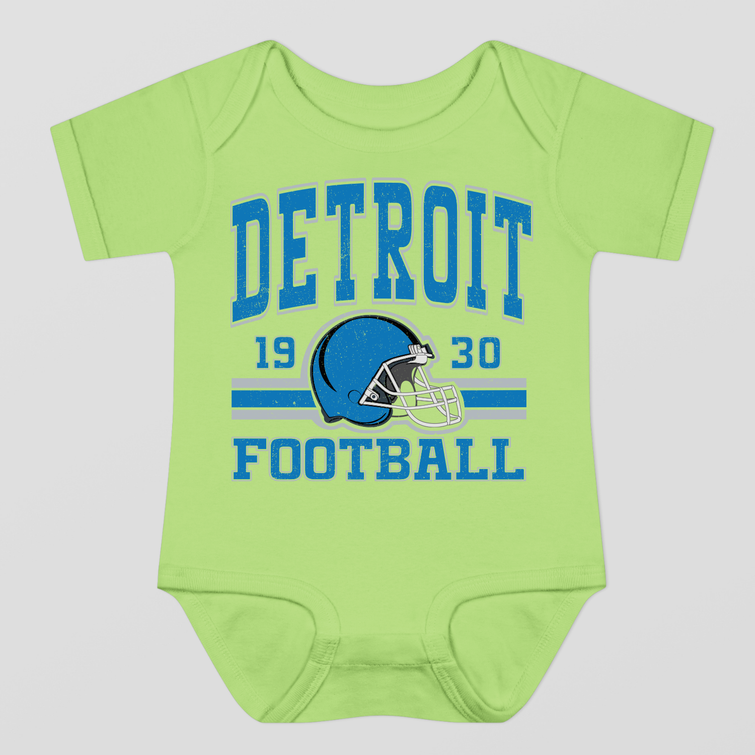 Vintage Style Detroit Football Baby Bodysuit