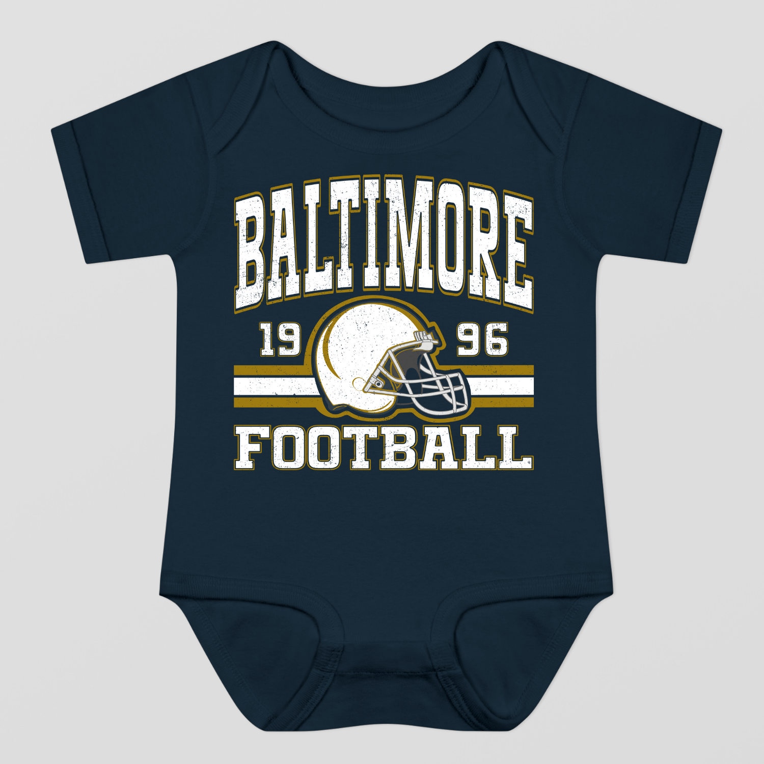 Vintage Style Baltimore Football Baby Bodysuit