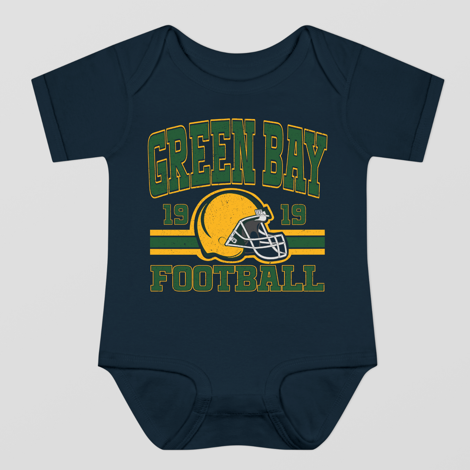 Vintage Style Green Bay Football Baby Bodysuit