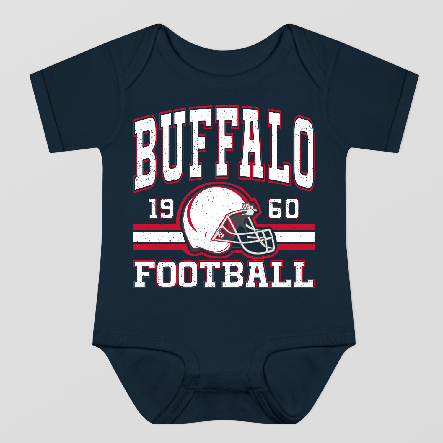 Vintage Style Buffalo Football Baby Bodysuit
