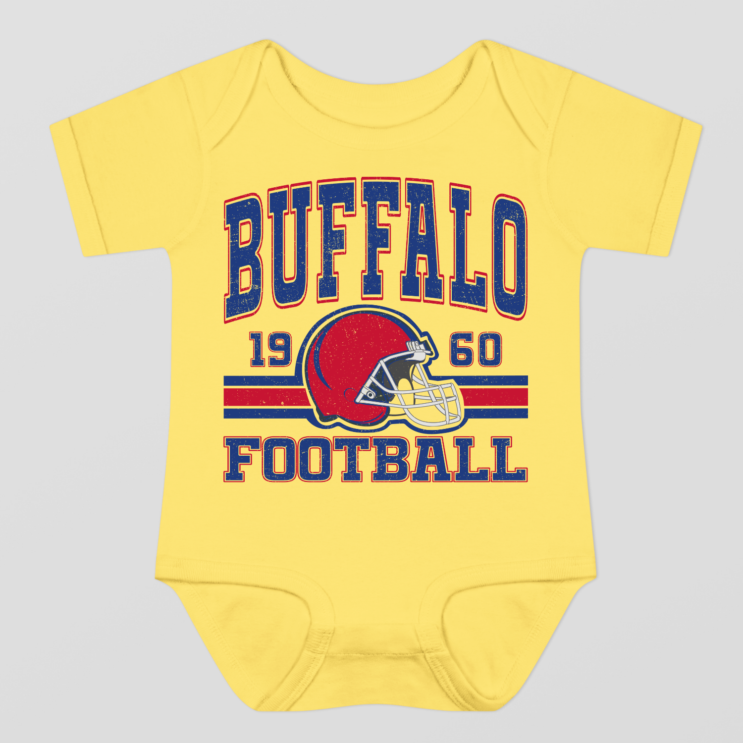 Vintage Style Buffalo Football Baby Bodysuit