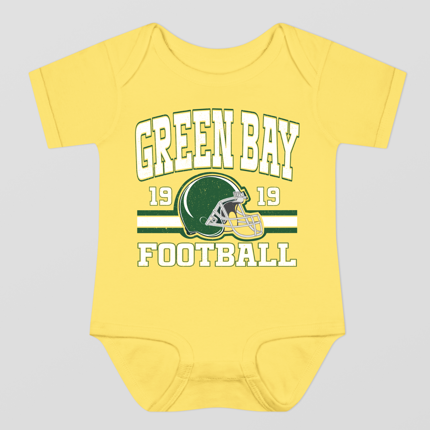 Vintage Style Green Bay Football Baby Bodysuit
