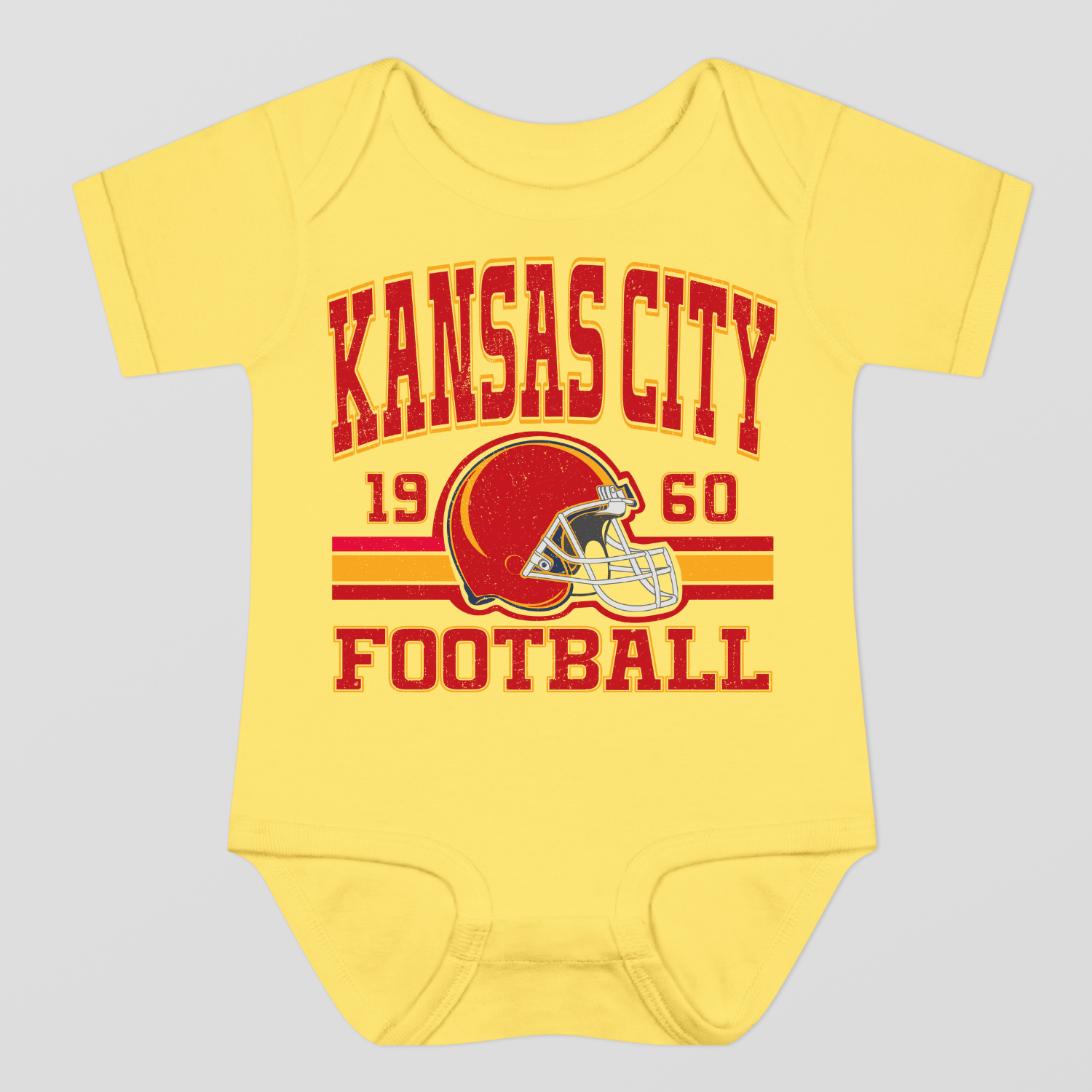 Vintage Style Kansas City Football Baby Bodysuit