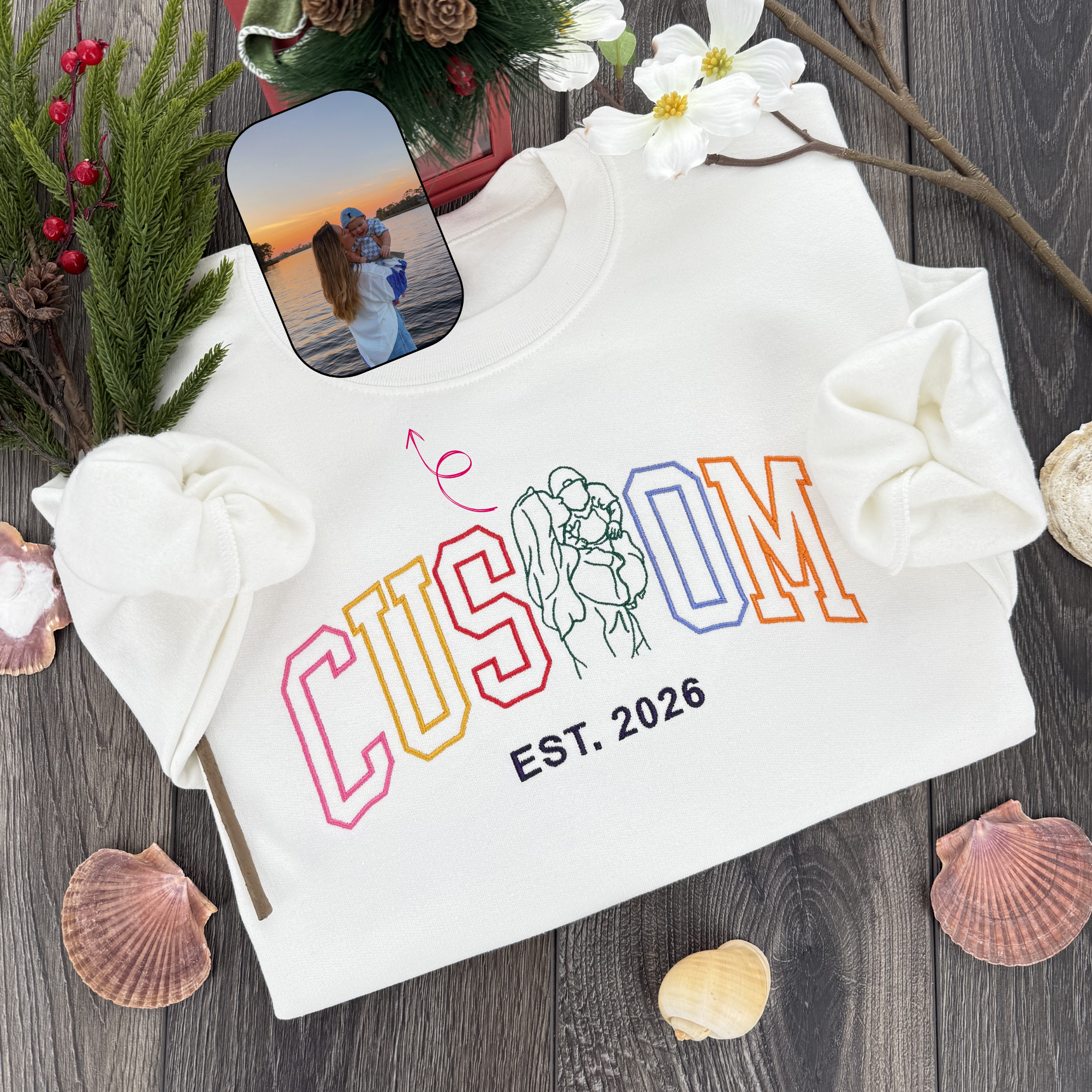 Custom Embroidered Mother's Day Sweatshirt