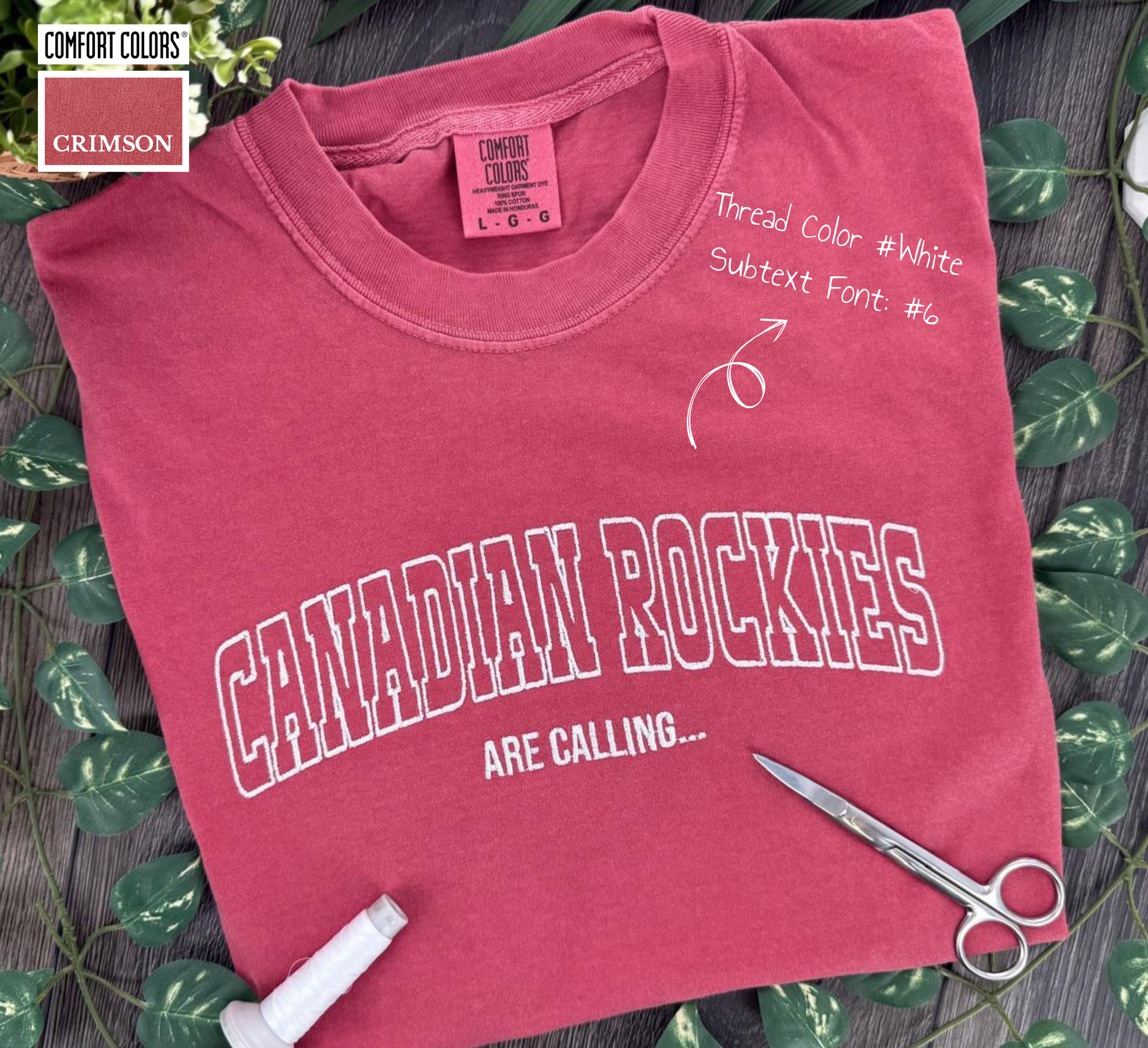 Comfort Colors Custom Varsity Text Sweatshirt