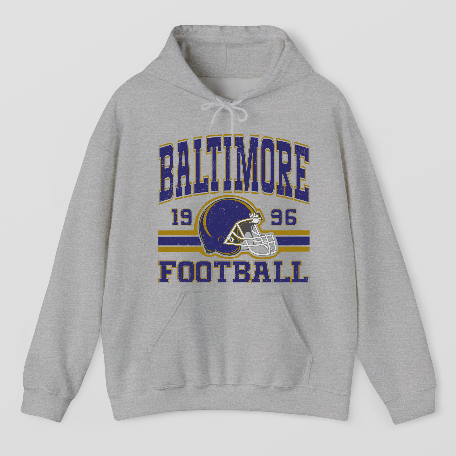 Vintage Style Baltimore Football Hoodie