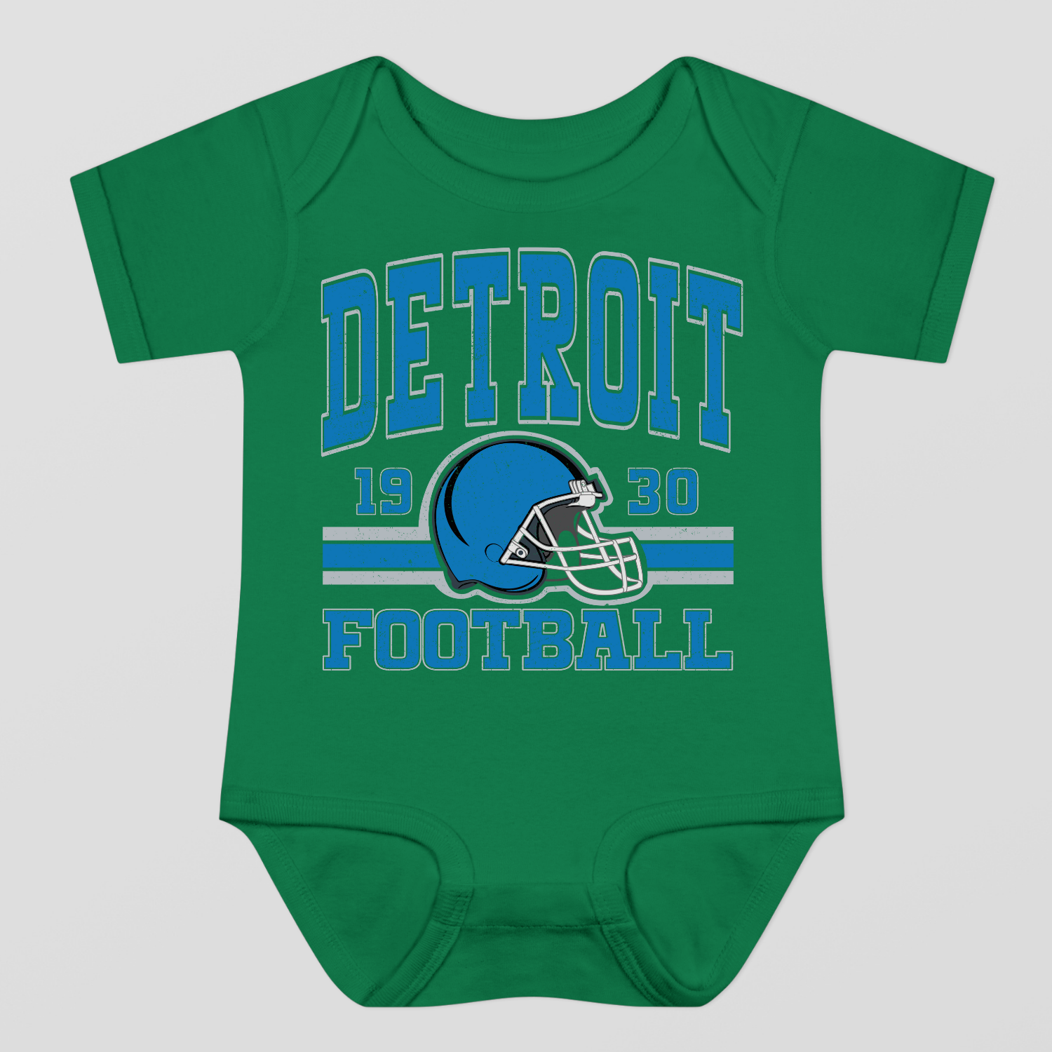 Vintage Style Detroit Football Baby Bodysuit
