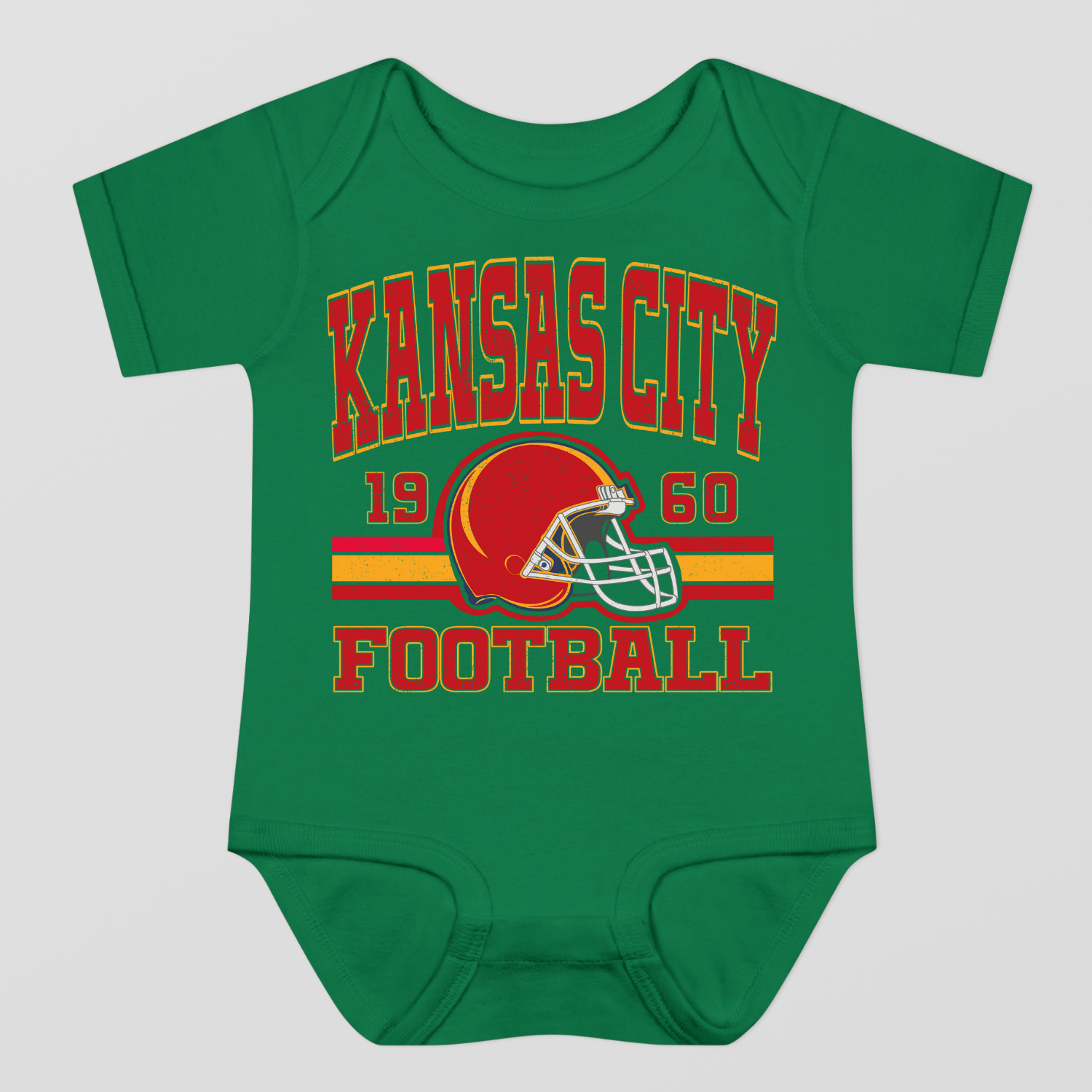 Vintage Style Kansas City Football Baby Bodysuit